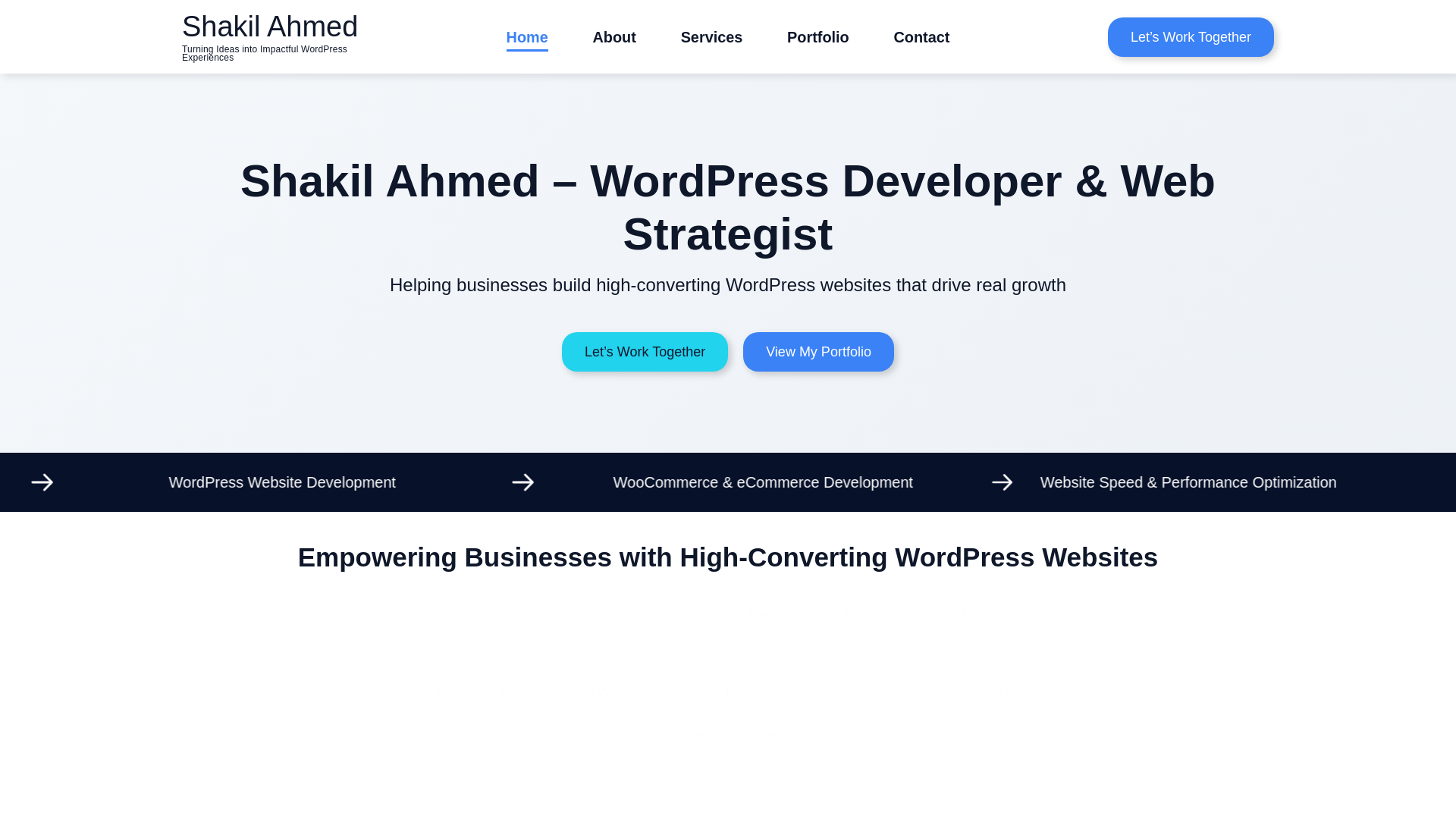 website screenshot of https://procodershakil.com/