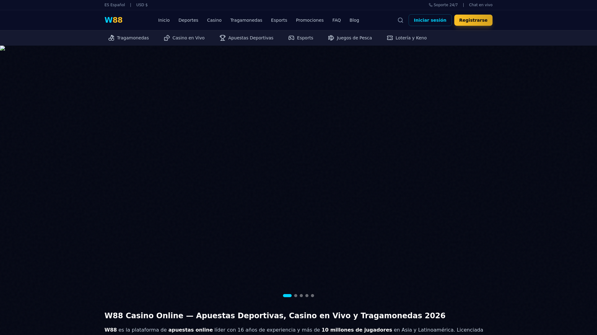 website screenshot of https://w88lm.com/