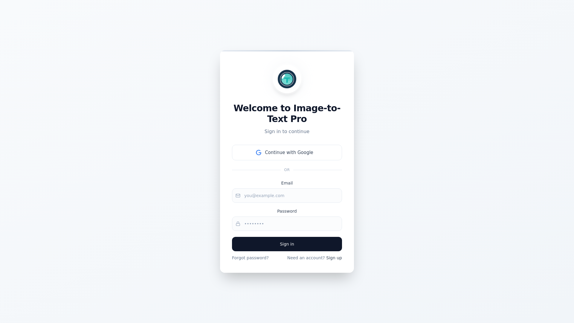 website screenshot of https://image-to-text-pro.com/