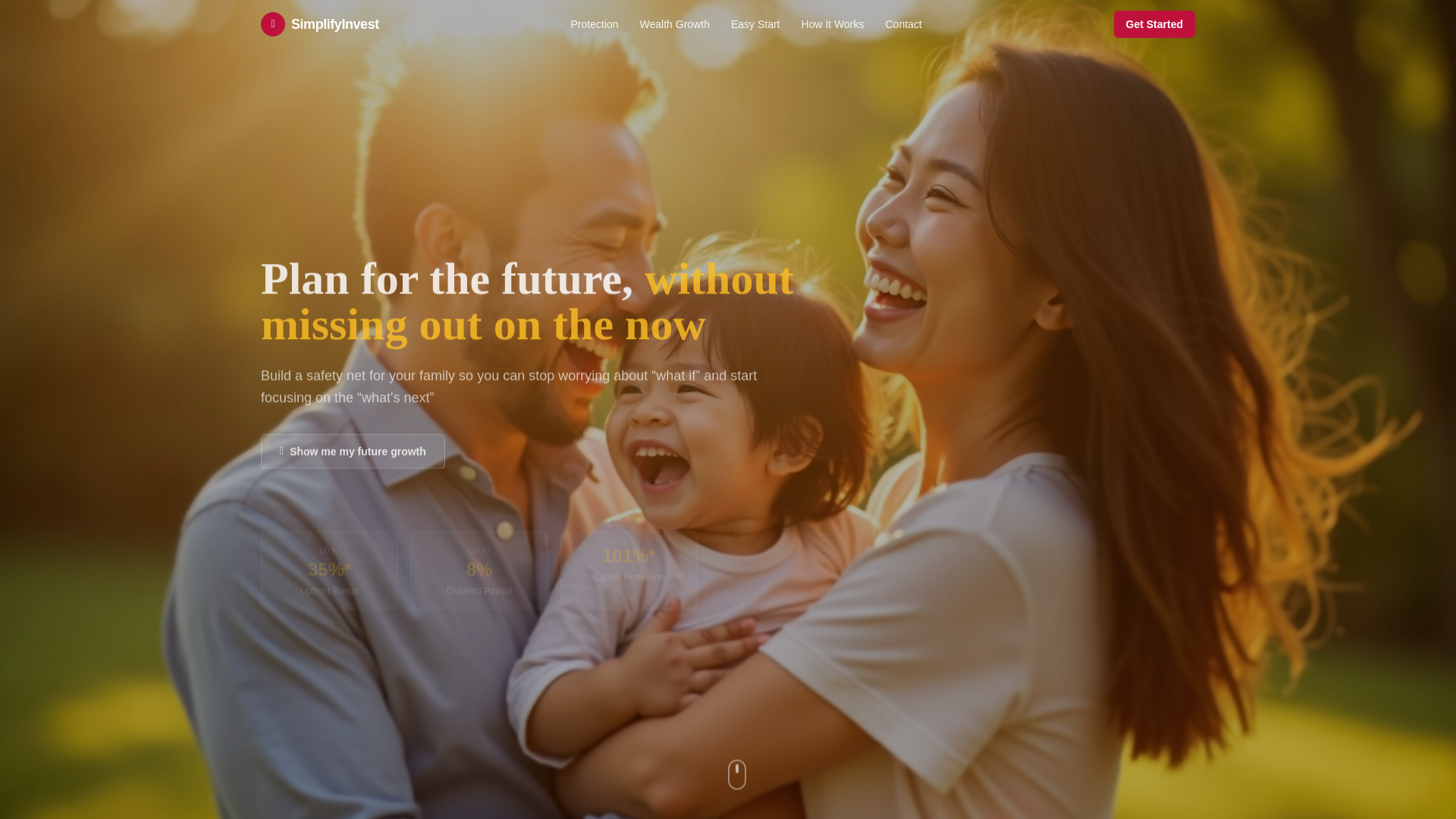 website screenshot of https://simplify-invest.com