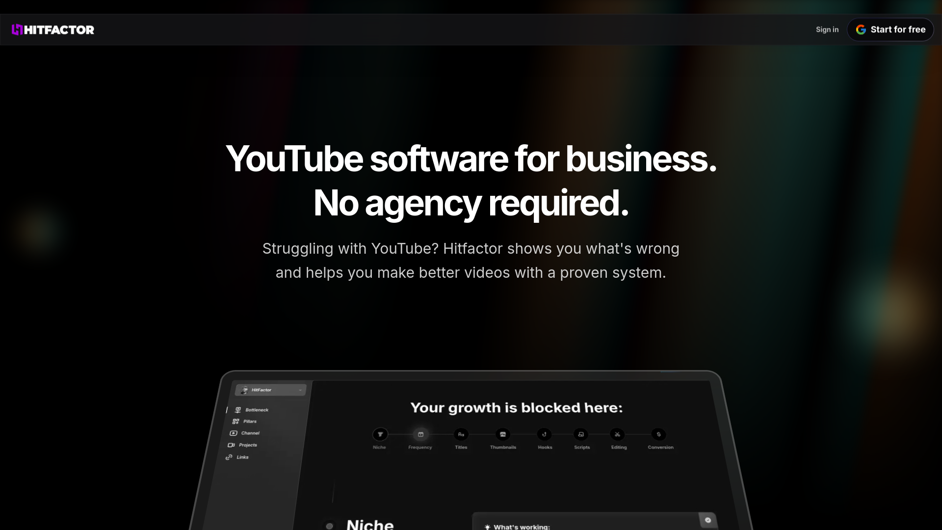 website screenshot of https://gethitfactor.com/
