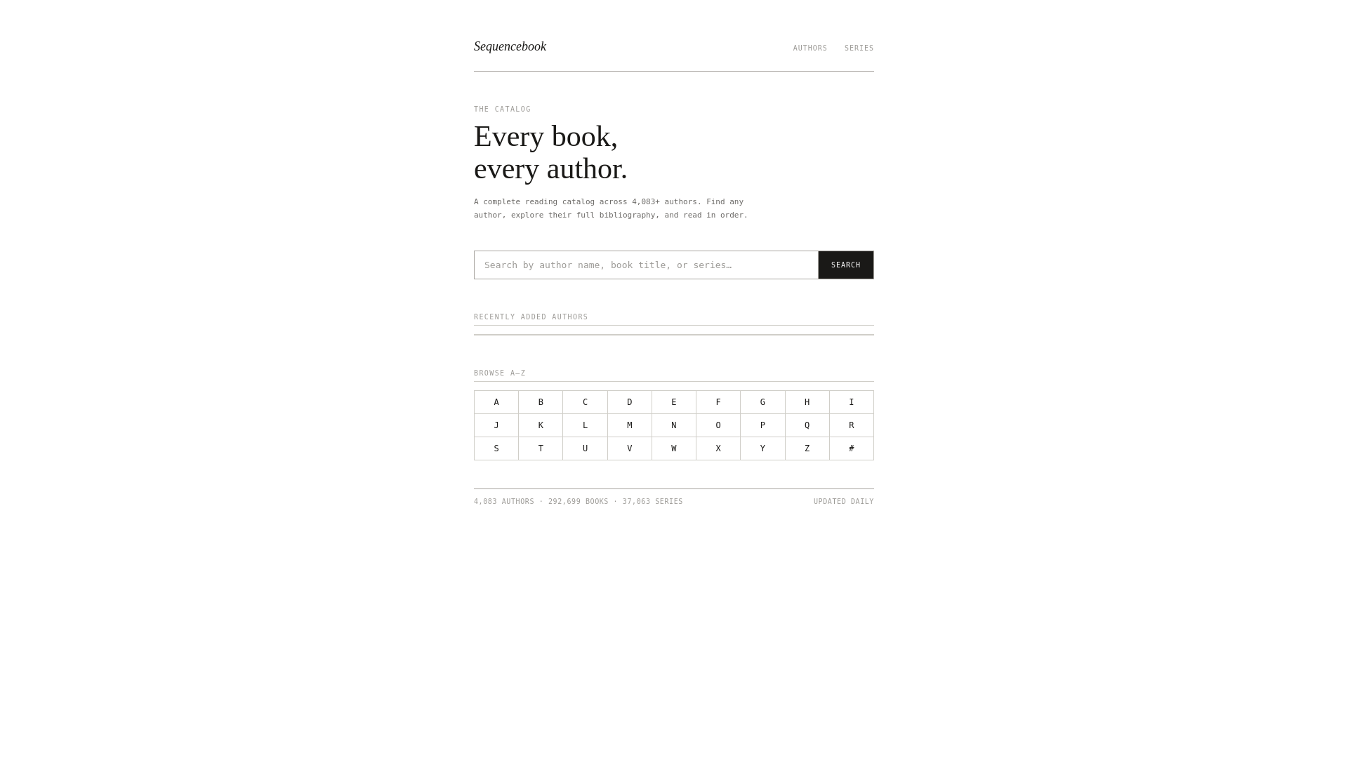 website screenshot of https://sequencebook.pages.dev/