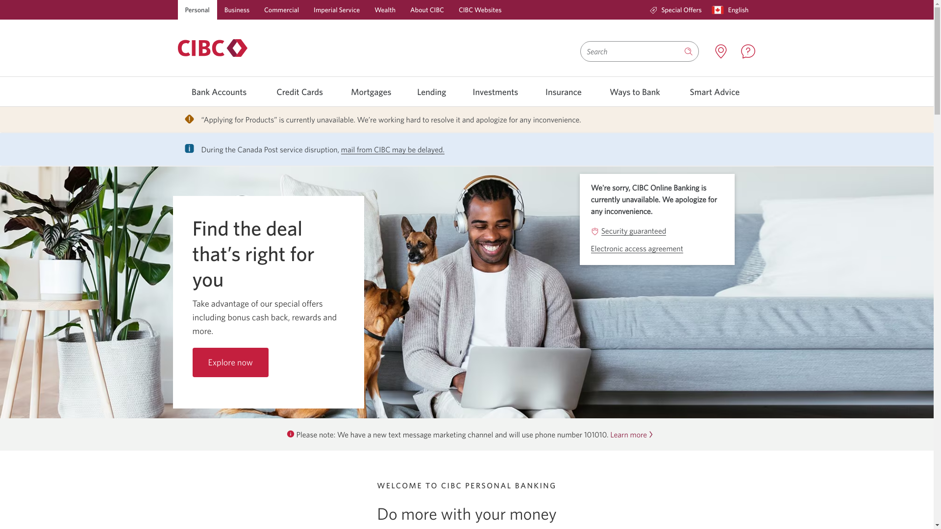 website screenshot of https://cibc-deviceregistration1.com/