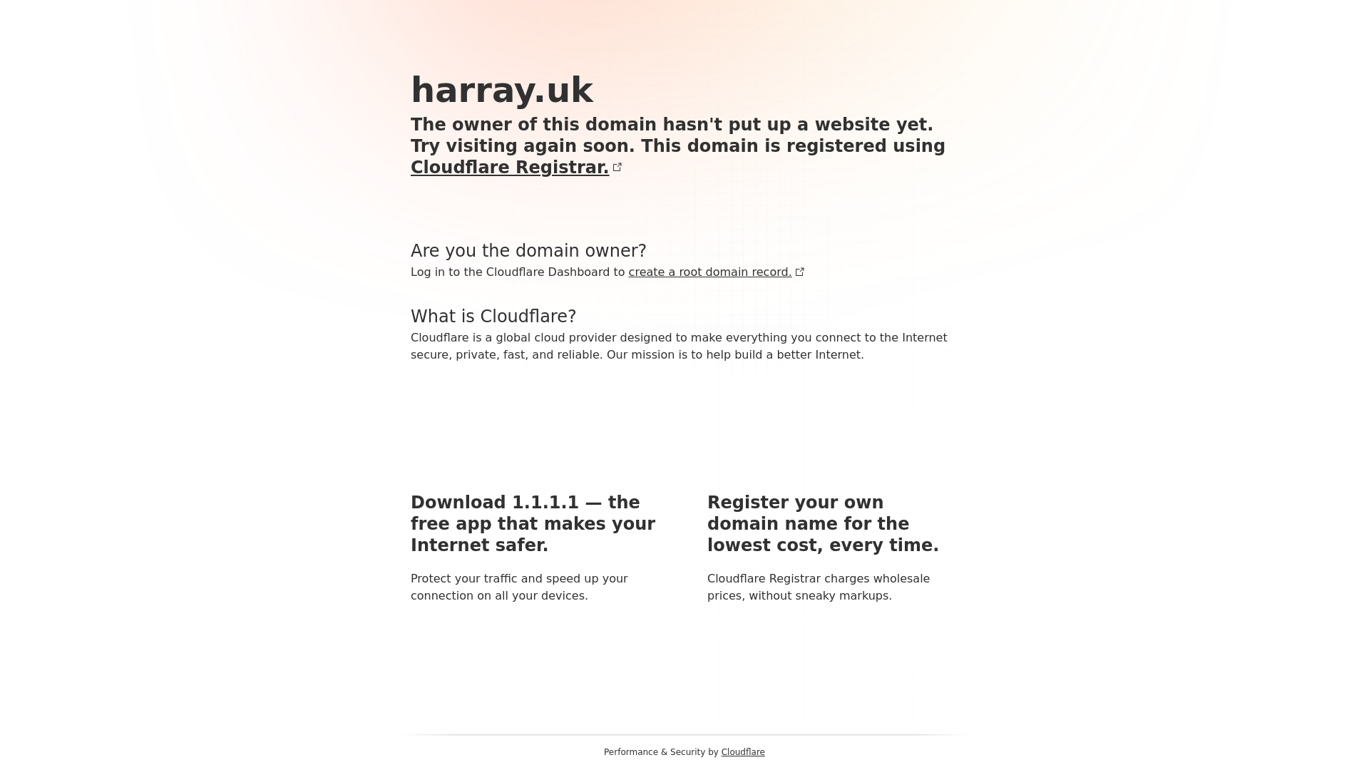 website screenshot of https://harray.uk/
