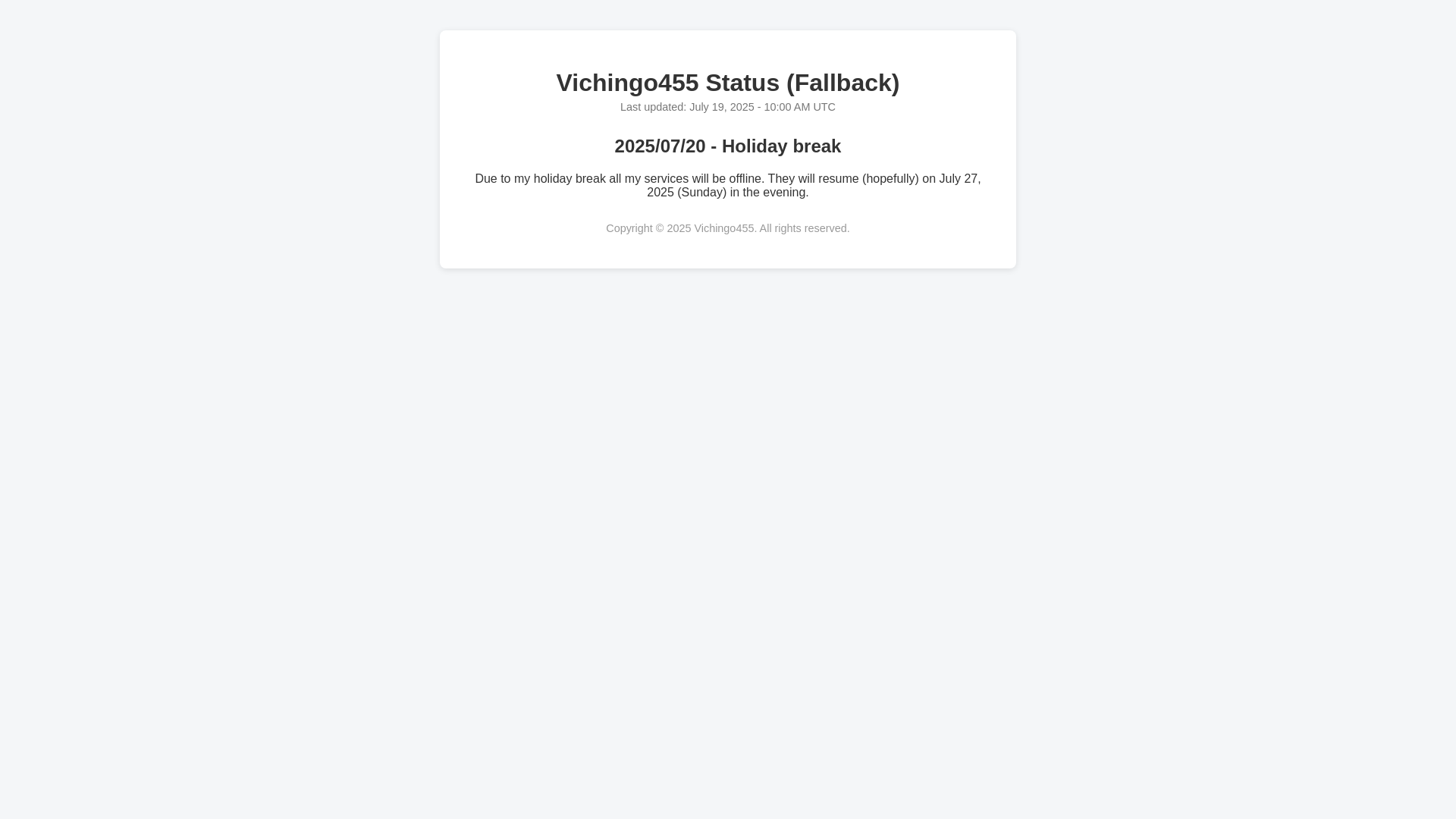 website screenshot of https://status-vichingo455.pages.dev/