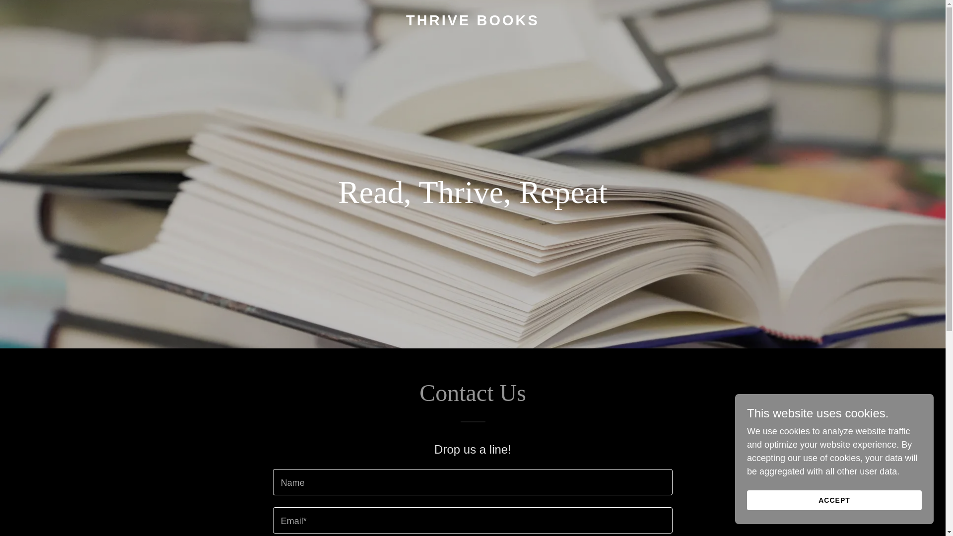 website screenshot of https://thrivebookscr.com/