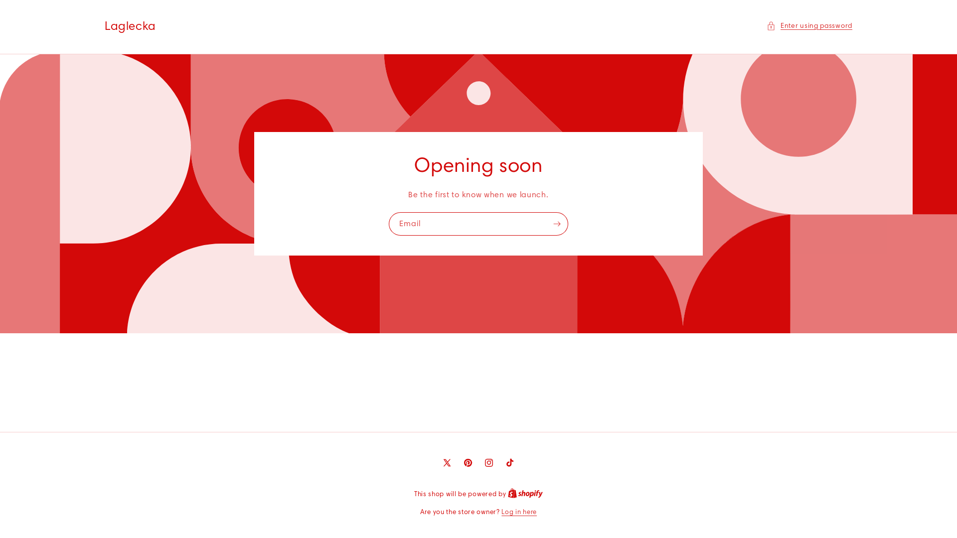 website screenshot of https://laglecka.store/