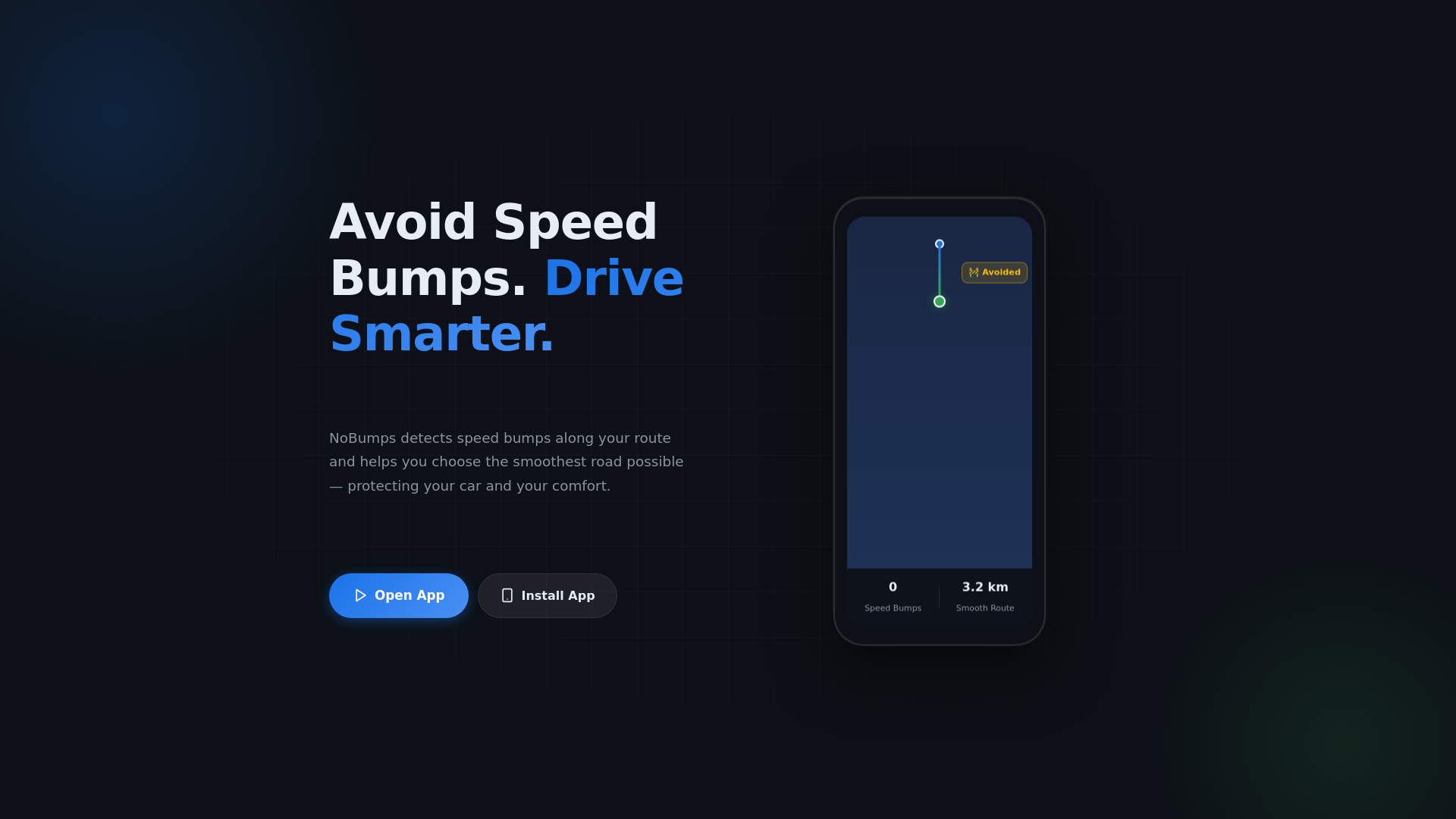 website screenshot of https://no-bumps-landing-page.pages.dev/