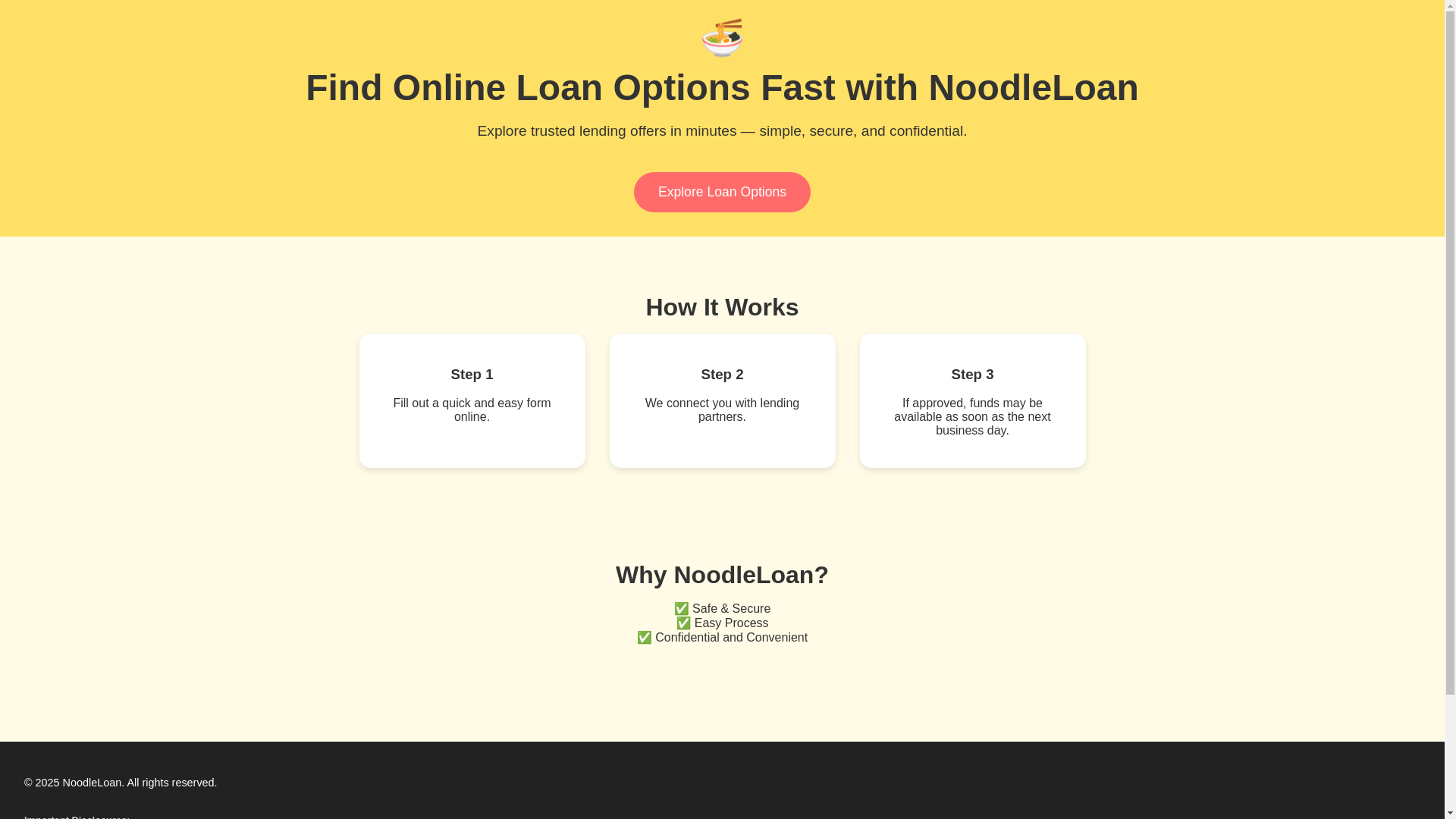 website screenshot of https://noodleloan.com/