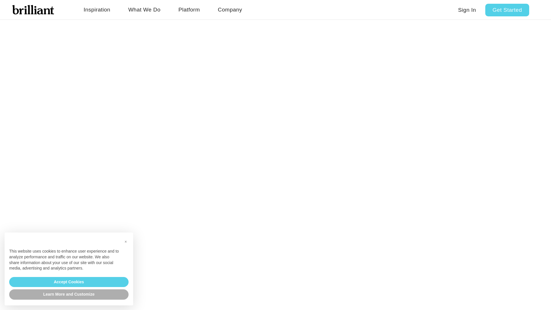 website screenshot of https://brilliantgifsonline.com/