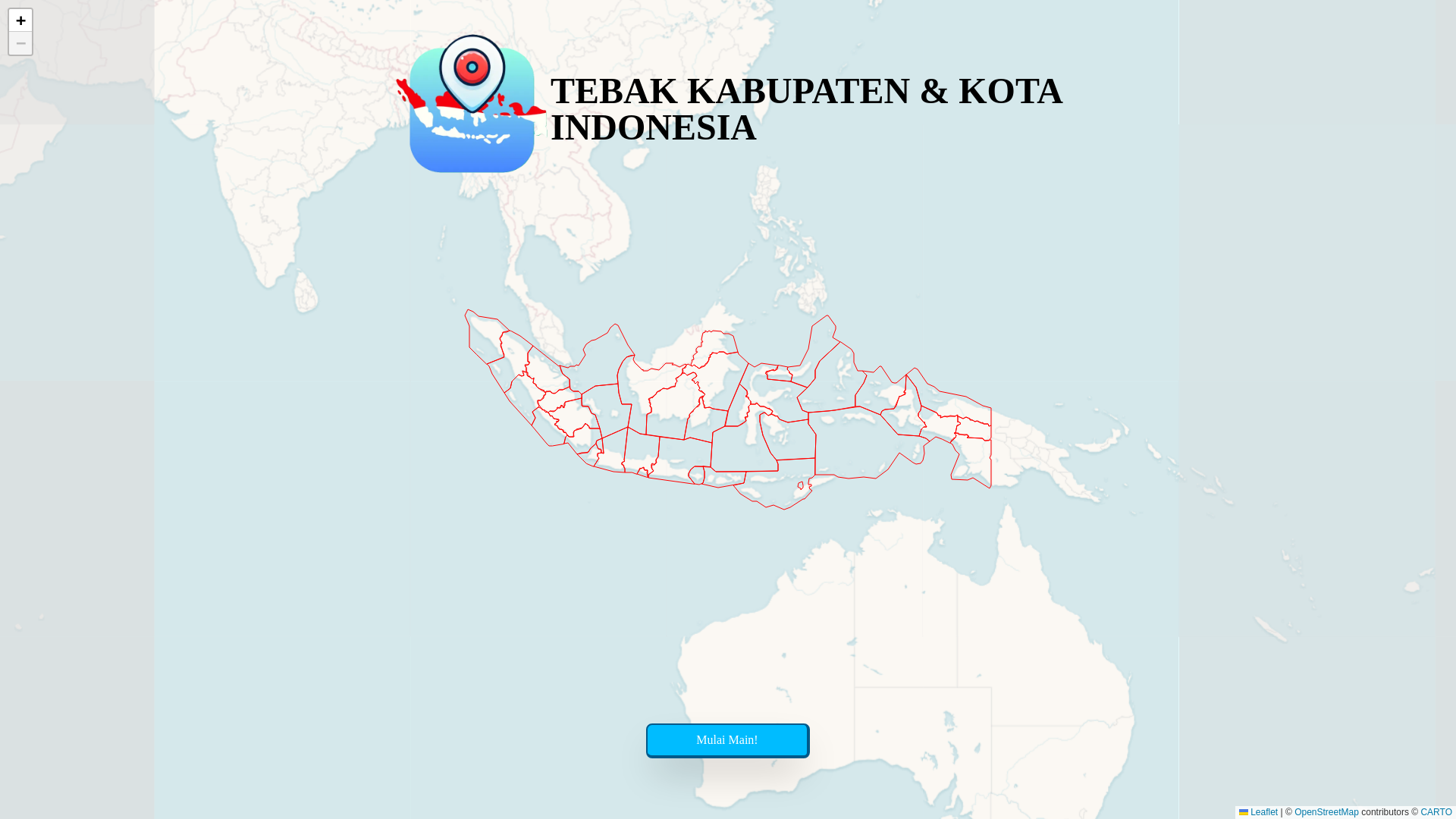 website screenshot of https://tebakkabupaten.pages.dev/
