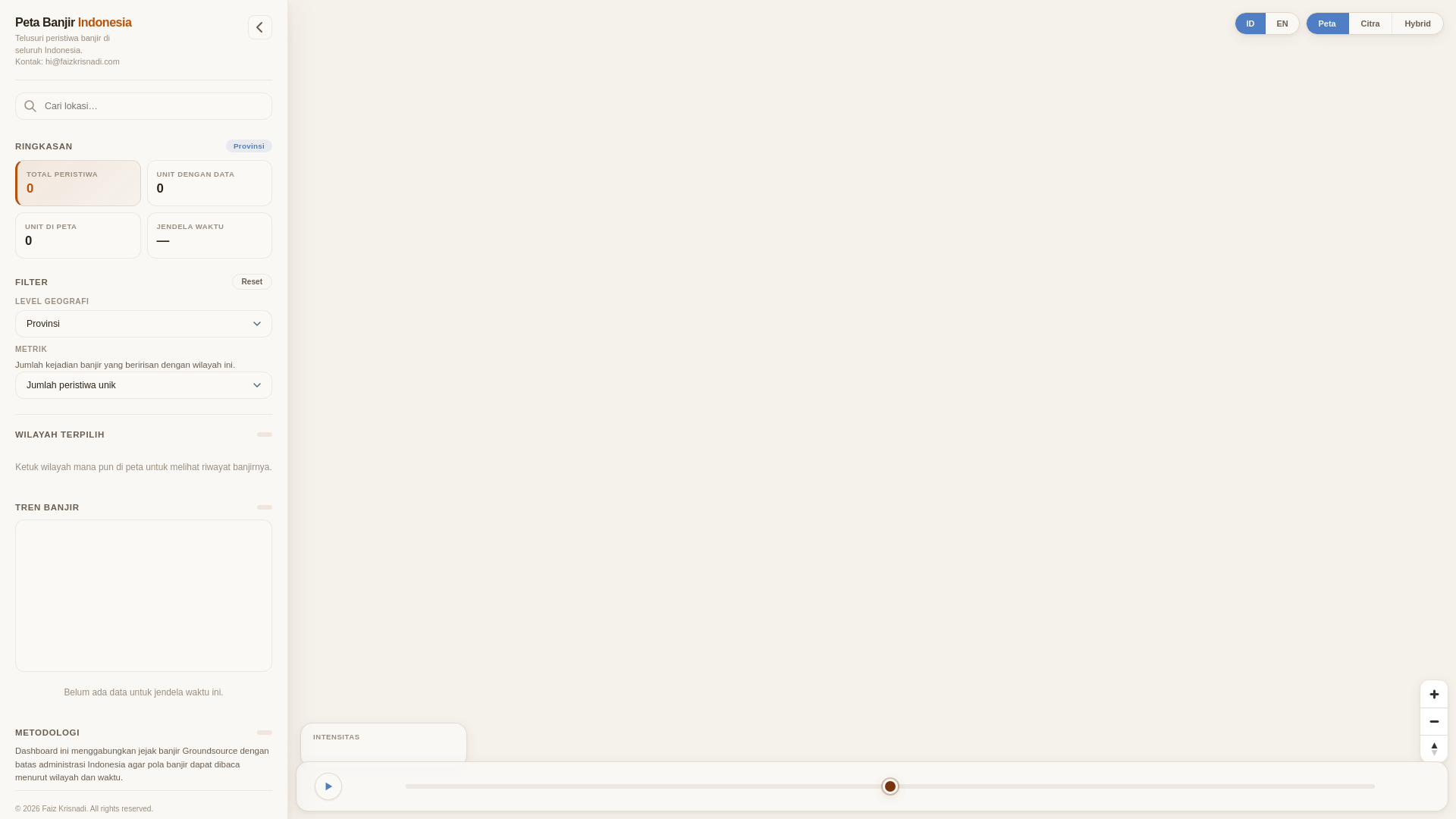 website screenshot of https://peta-banjir-indonesia.pages.dev/