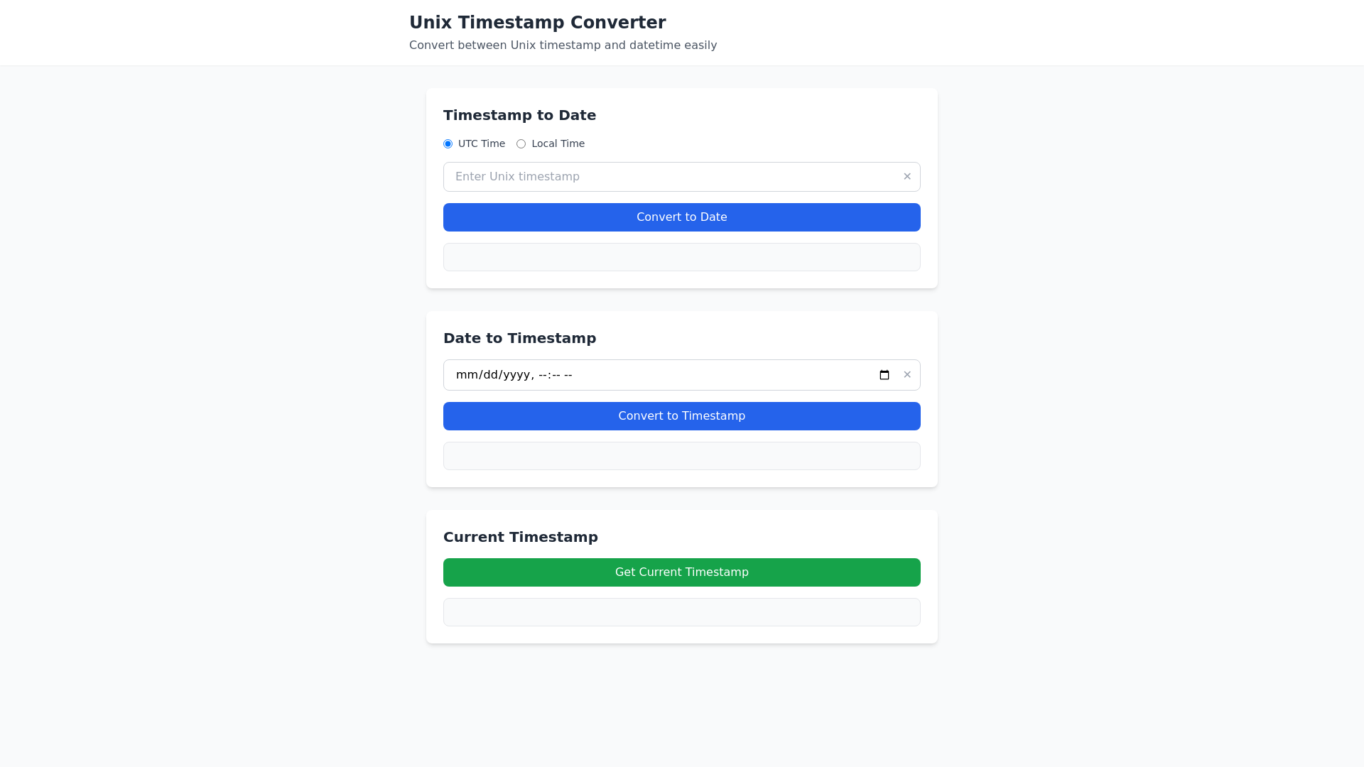 website screenshot of https://timestamp-tool.com/