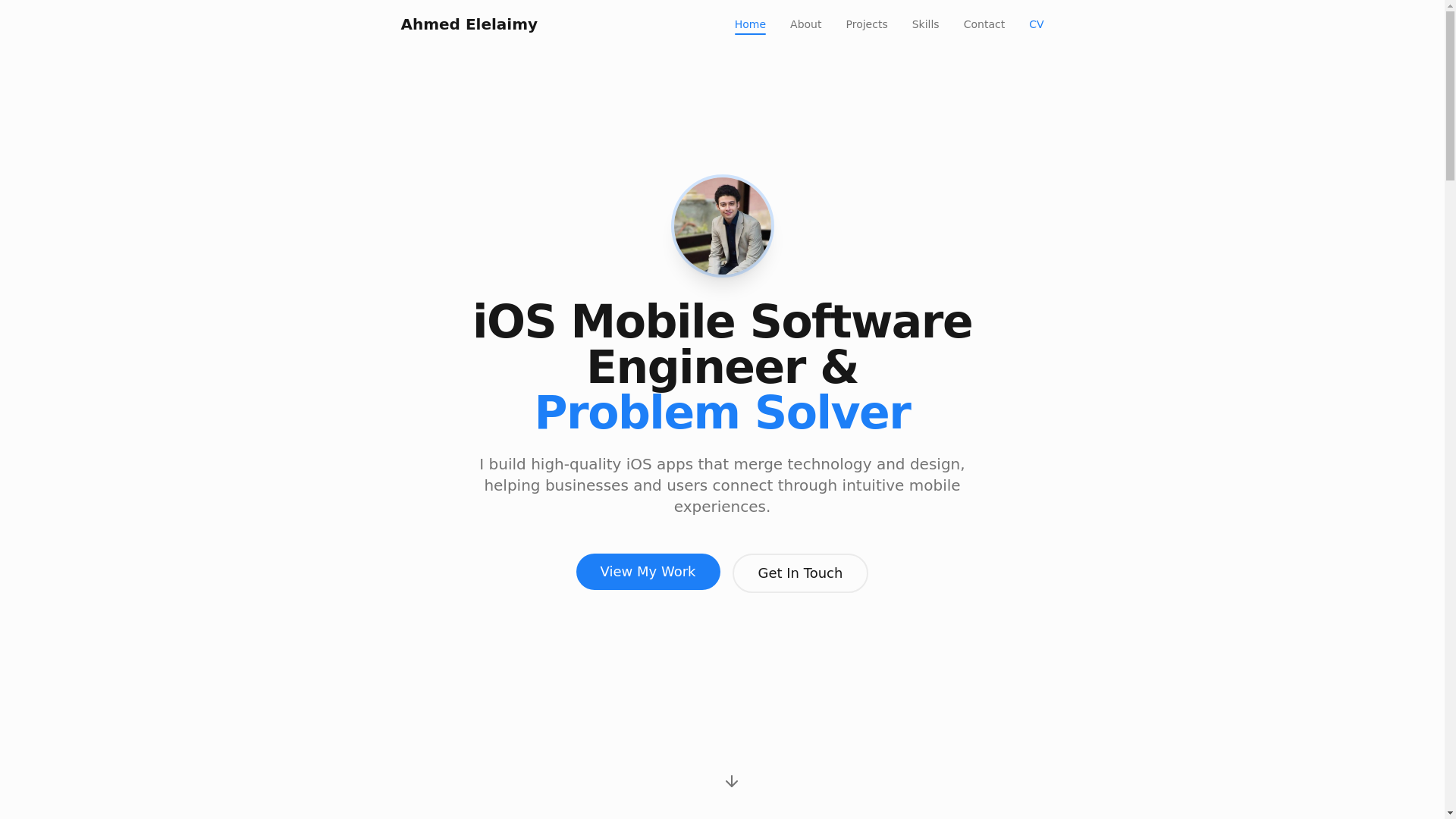 website screenshot of https://elaimy.dev/