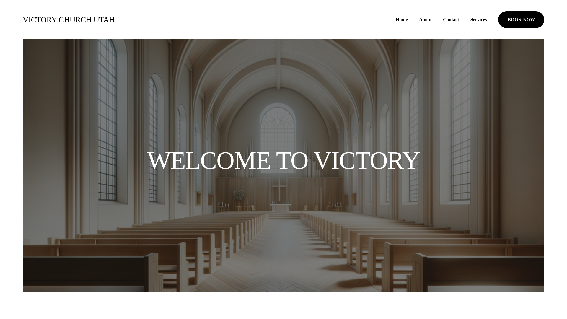 website screenshot of https://victorychurchutah.com/