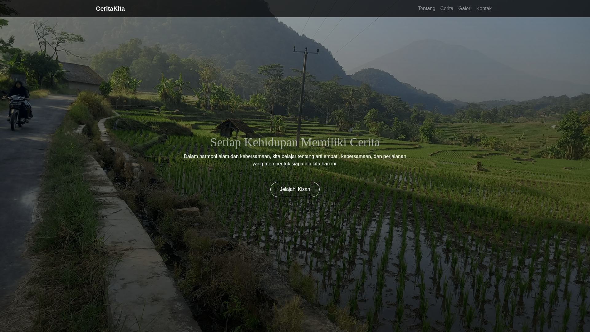 website screenshot of https://masasenja.my.id/
