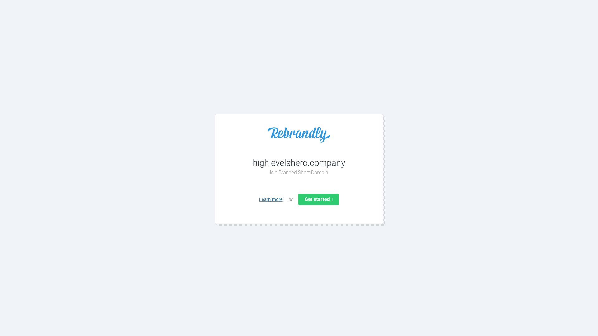 website screenshot of https://highlevelshero.company/