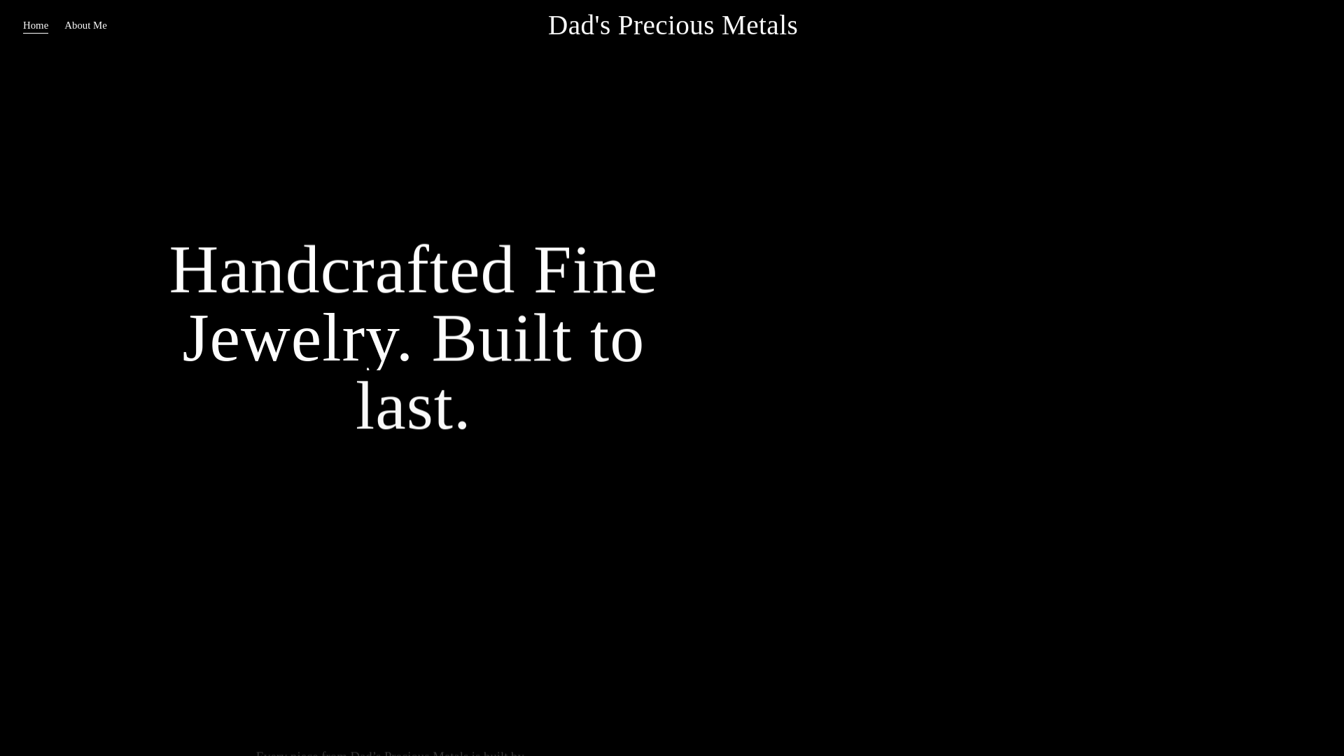 website screenshot of https://dadspreciousmetals.com