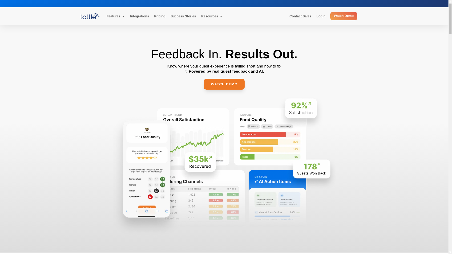 website screenshot of https://tattlefeedback.com/