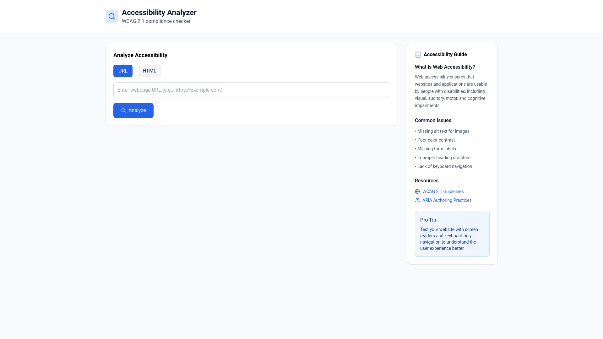 website screenshot of https://accessibility-analyzer-files.pages.dev/