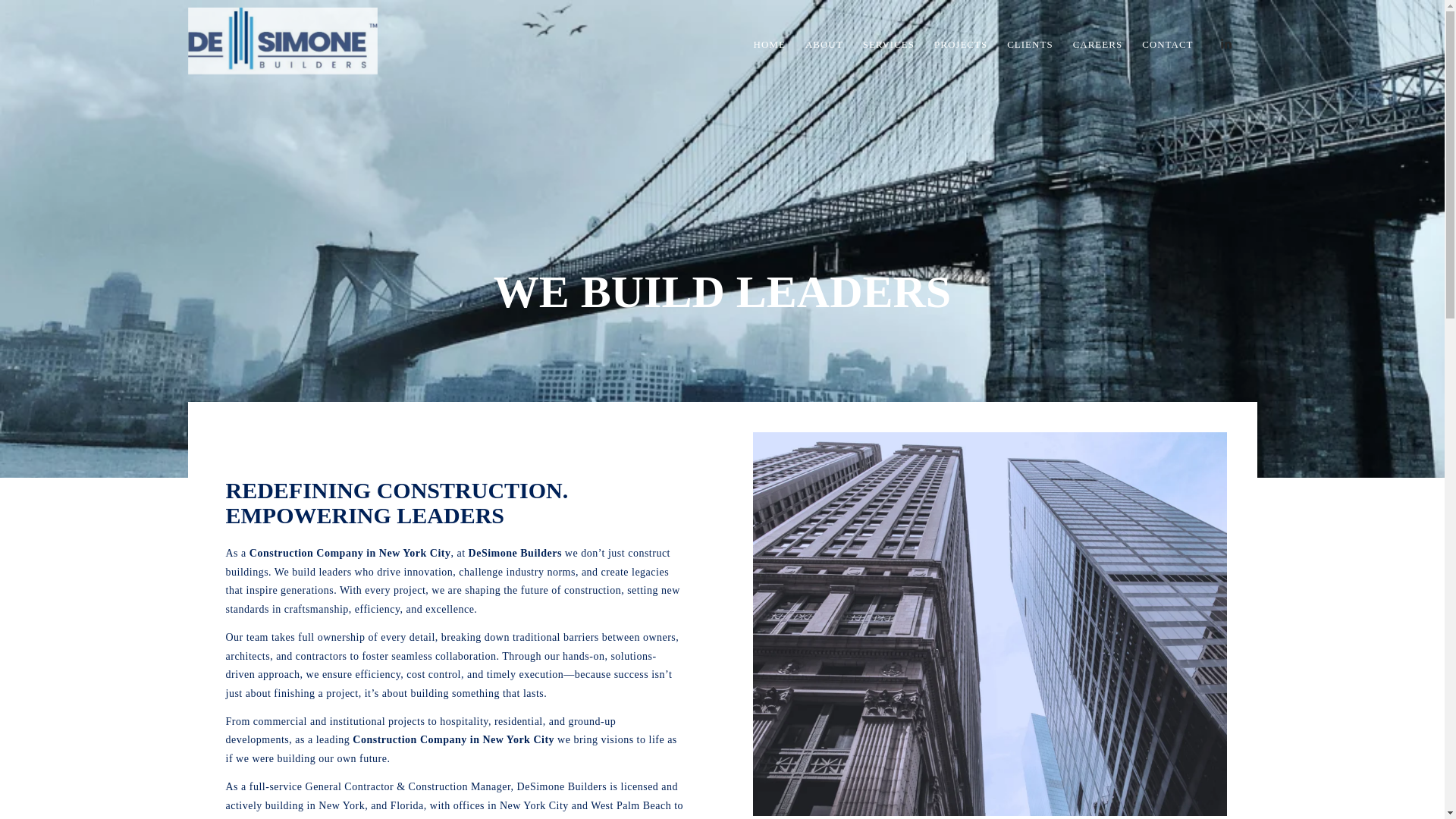 website screenshot of https://desimonebuilderslive.com/