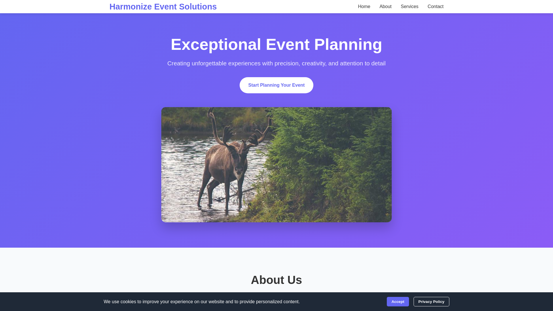 website screenshot of https://harmonizeeventsolutions.sbs/