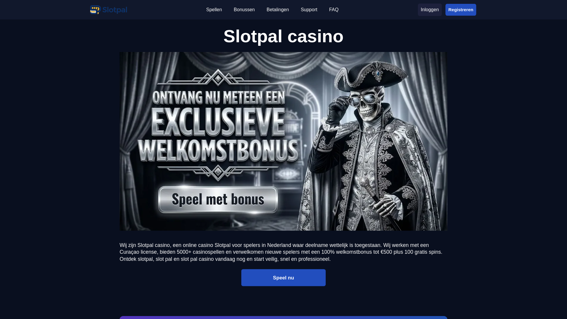 website screenshot of https://slotpal.nl/