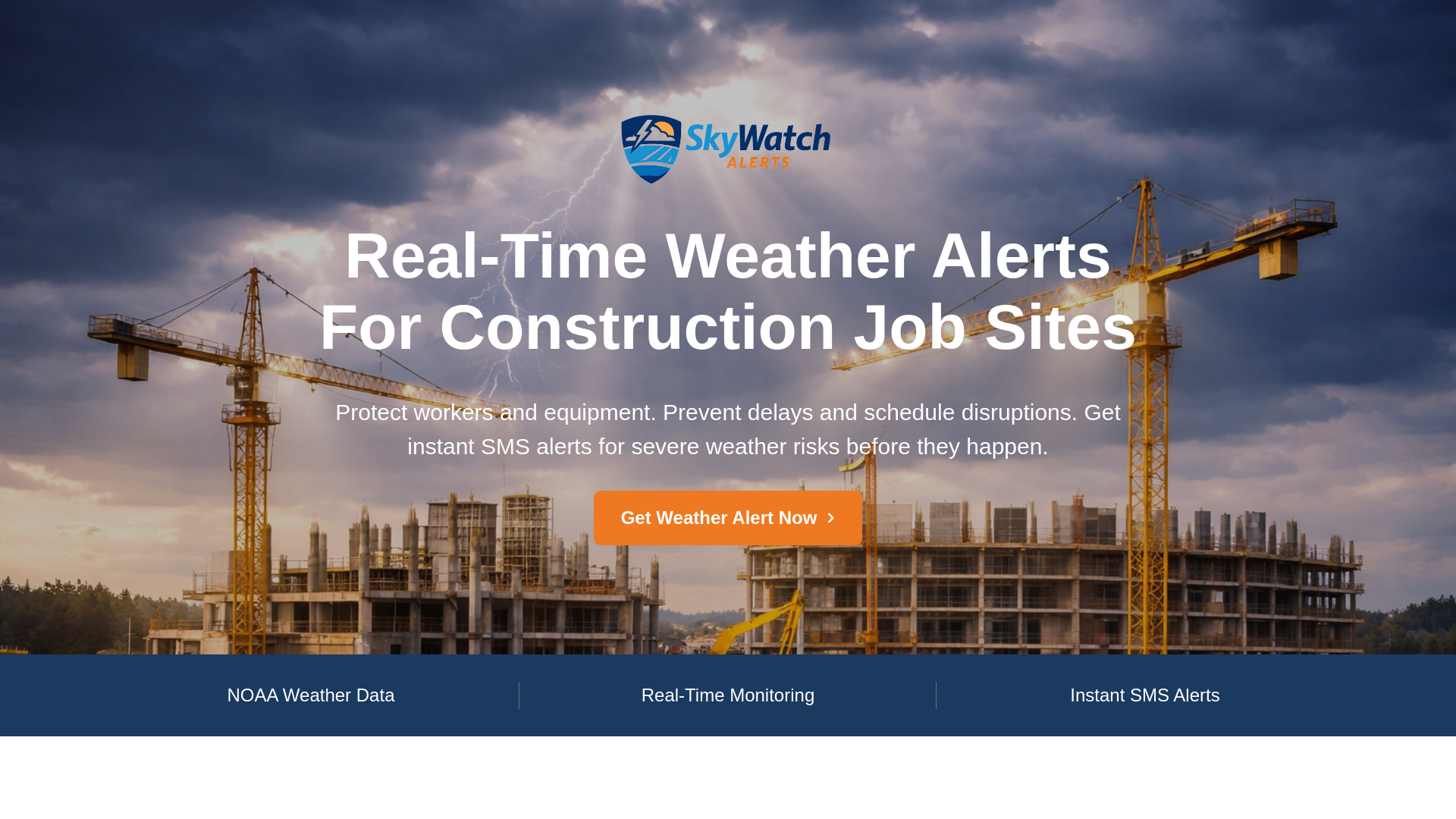 website screenshot of https://skywatchalerts.com