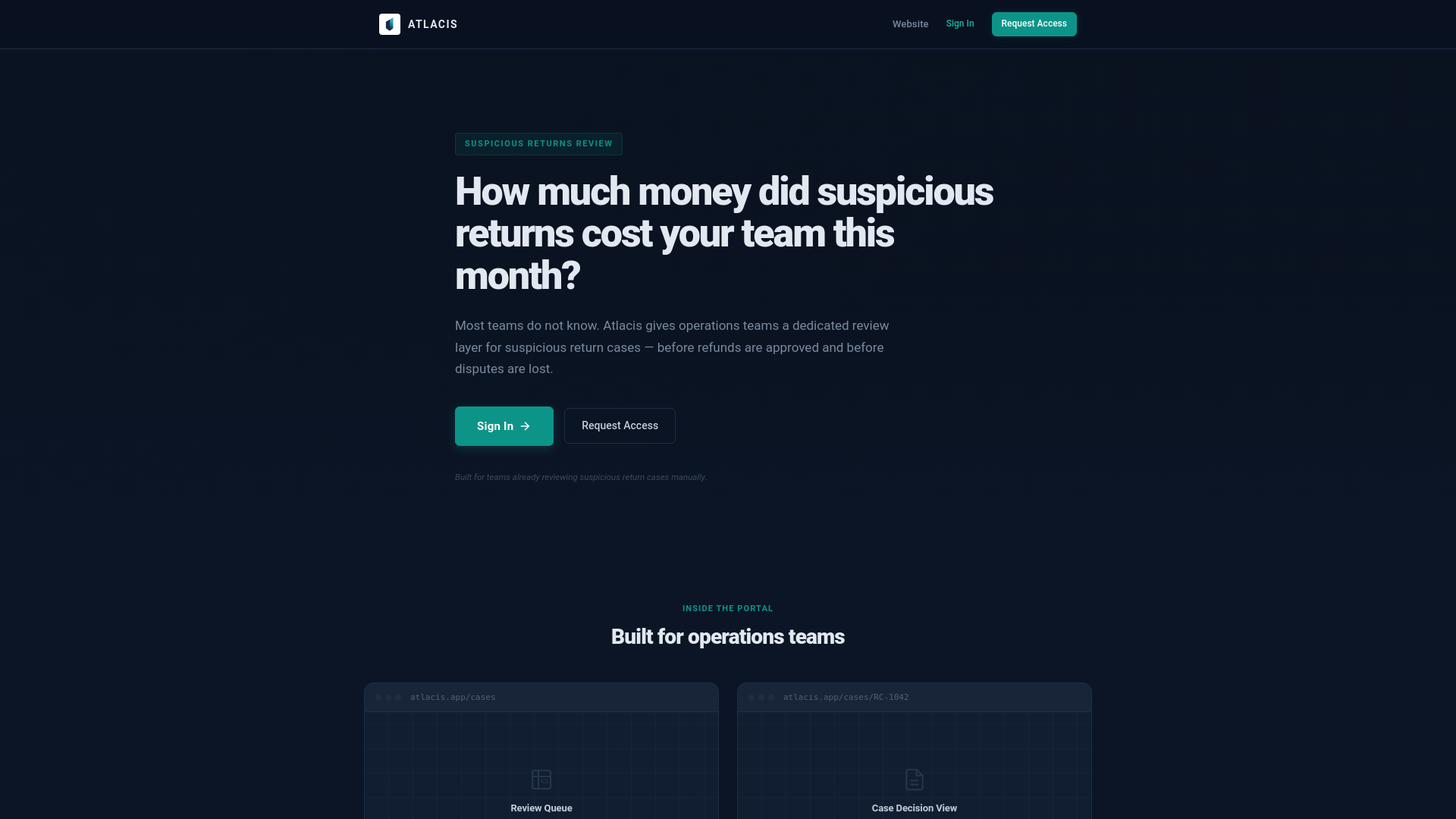 website screenshot of https://atlacis.app/