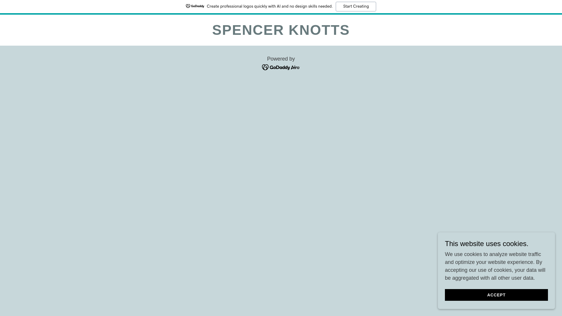 website screenshot of https://spencerknotts.com/