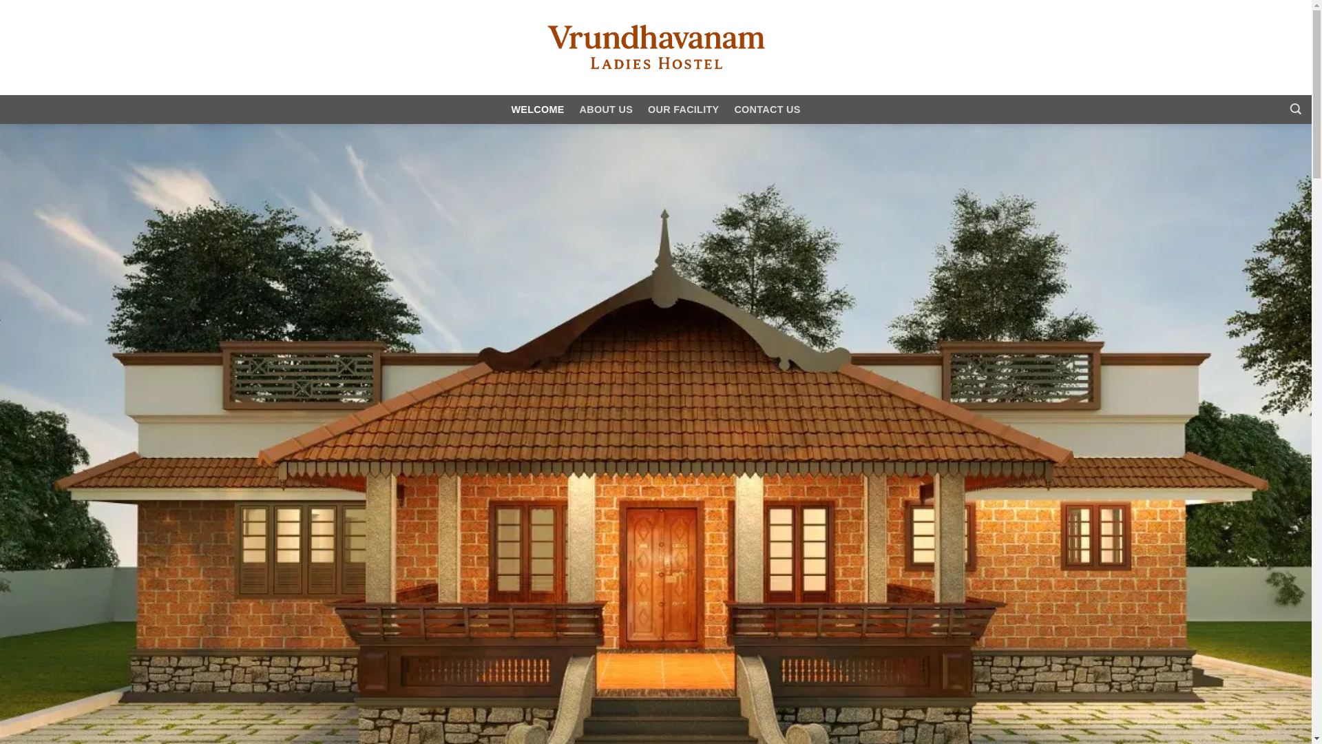 website screenshot of https://vrundhavanamladieshostel.in/