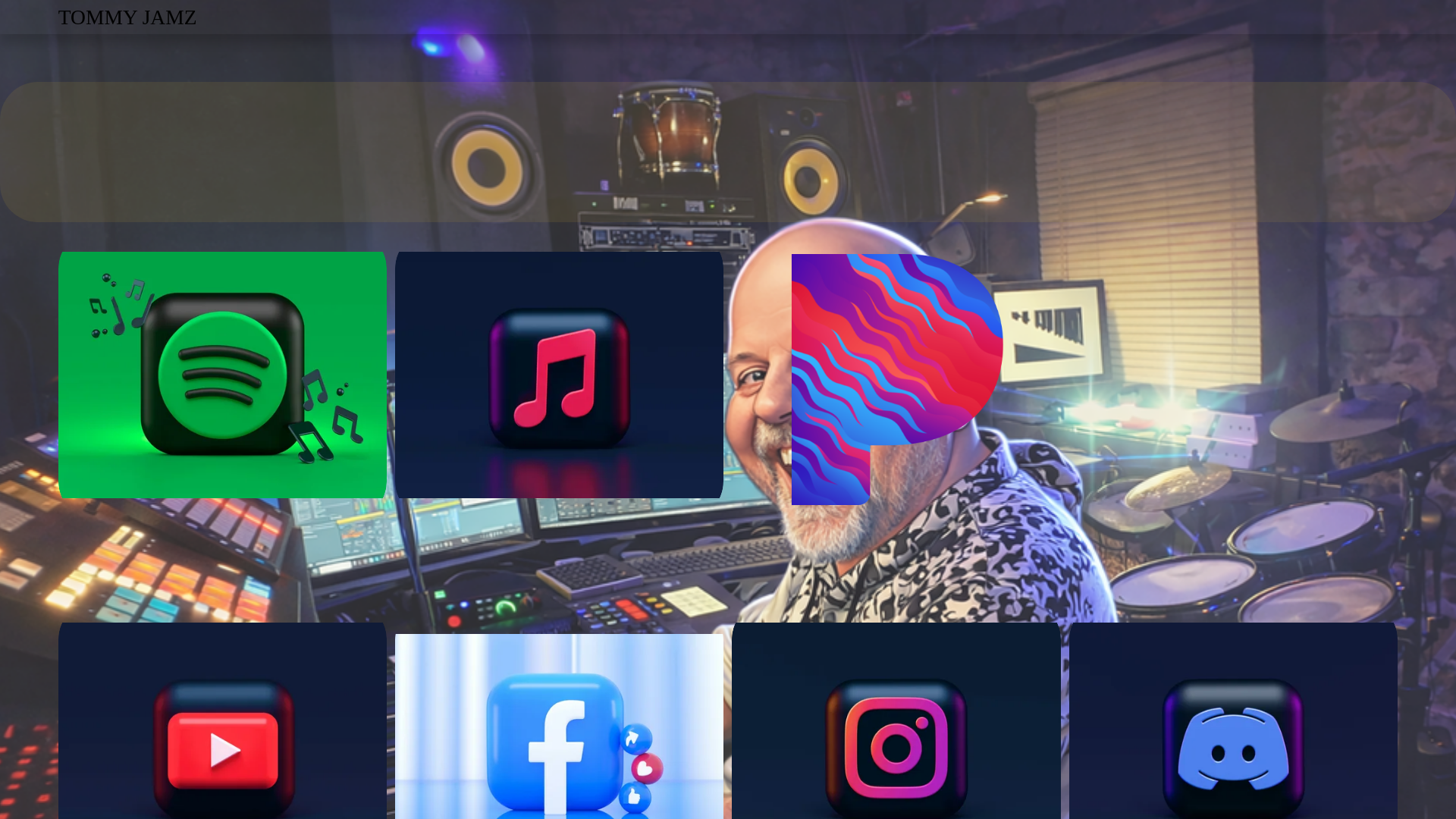 website screenshot of https://tommyjamz.com/