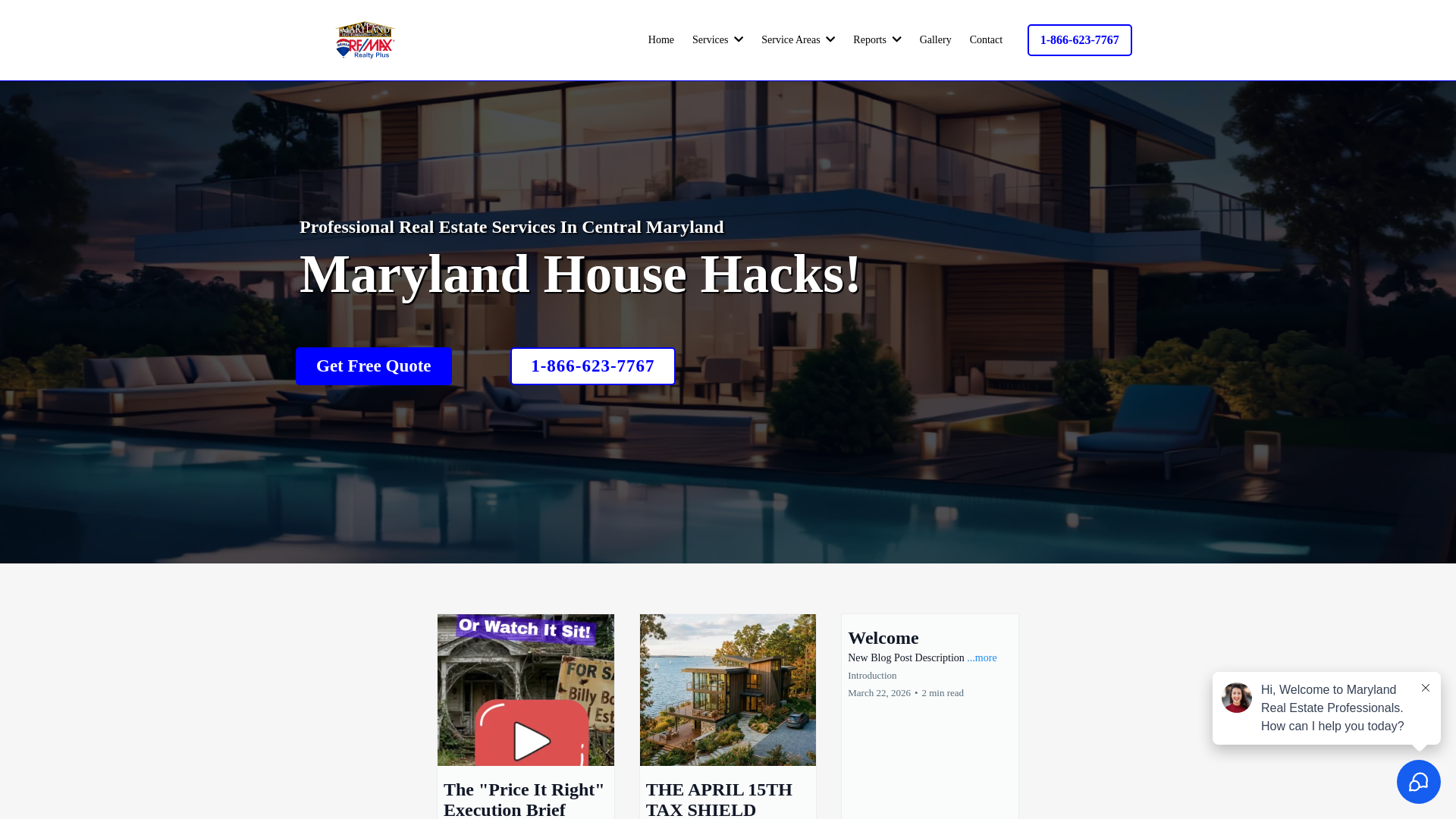website screenshot of https://marylandhousinghacks.com/
