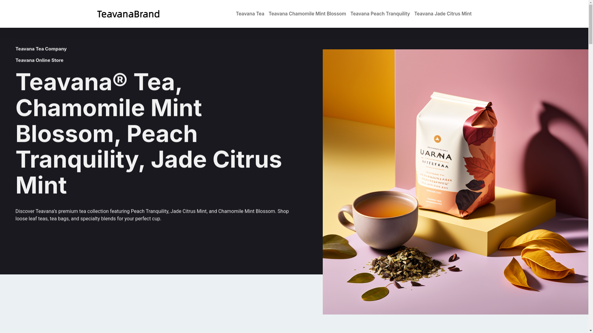 website screenshot of https://teavanabrand.com/