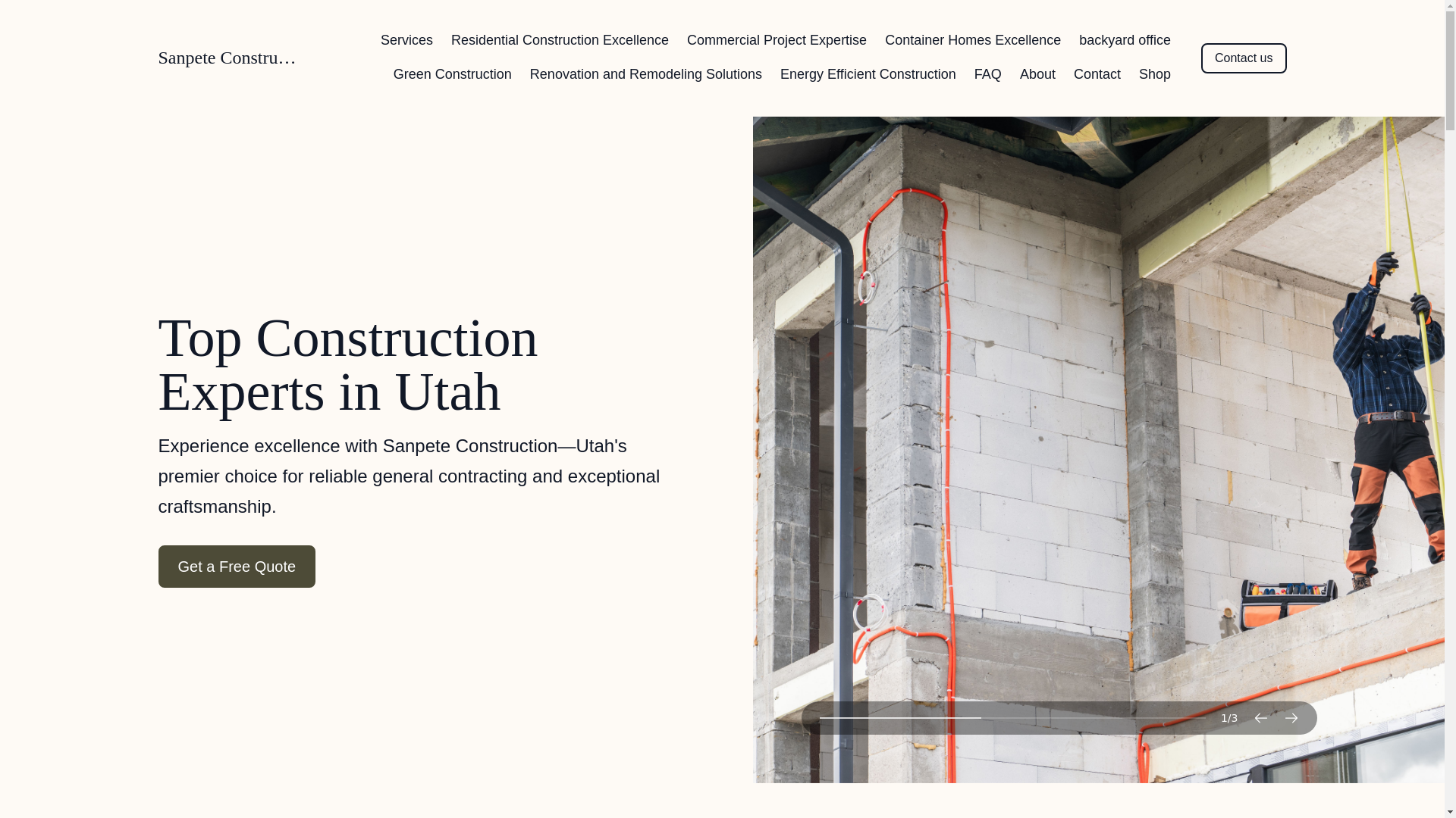 website screenshot of https://sanpetebuilding.com/