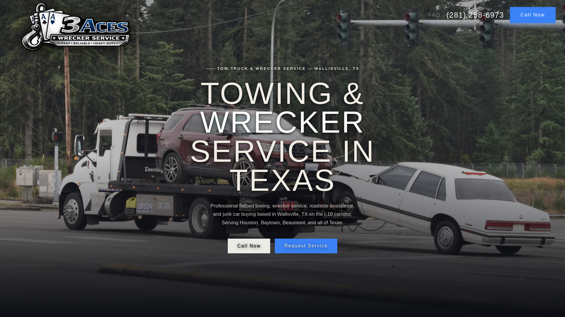 website screenshot of https://3aceswrecker.com/