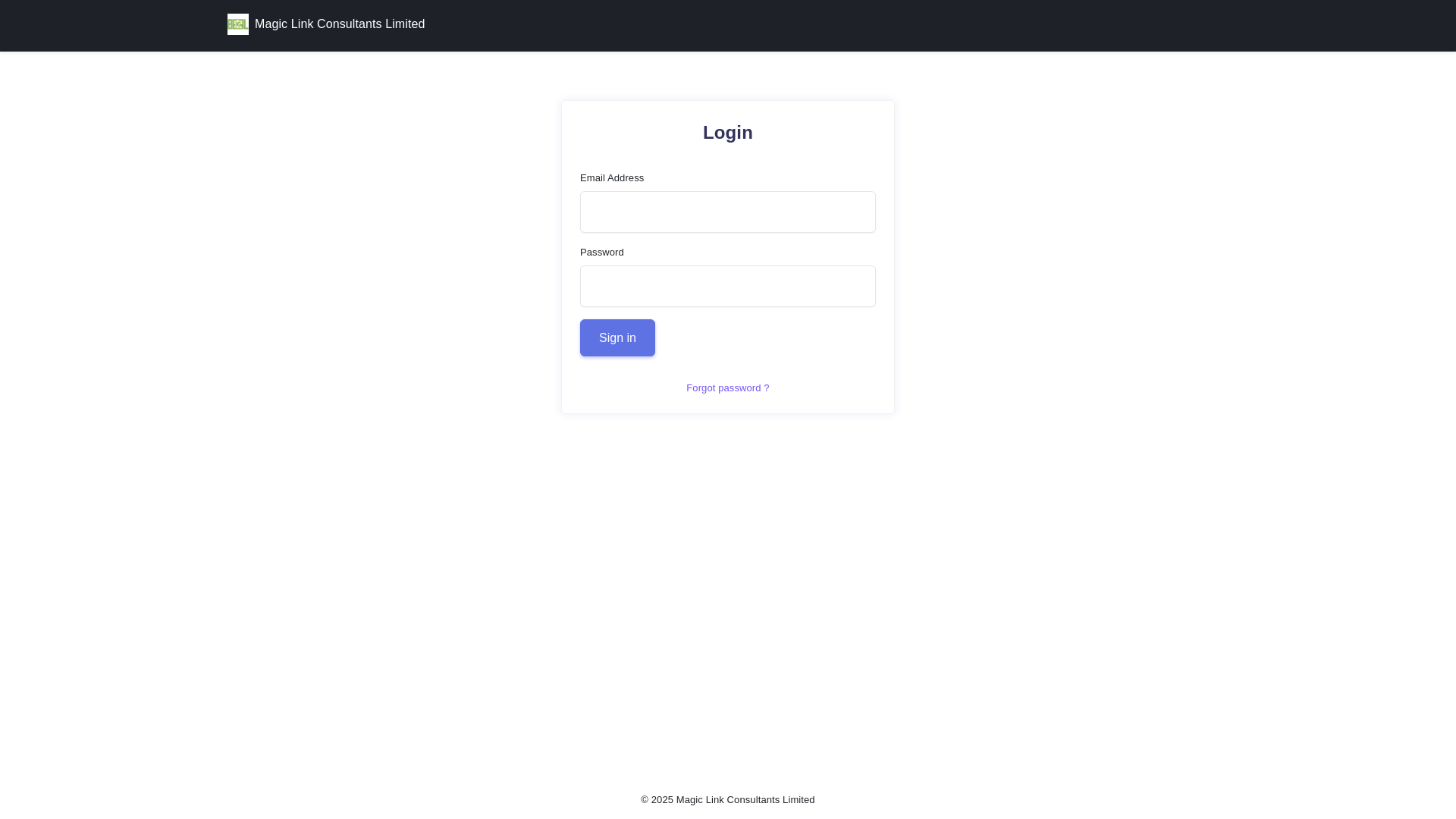 website screenshot of https://magiclinkservices.biz/