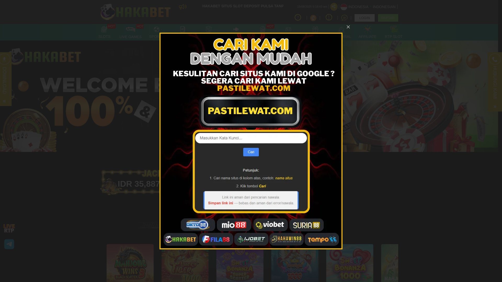 website screenshot of https://hakabet-rich.site/