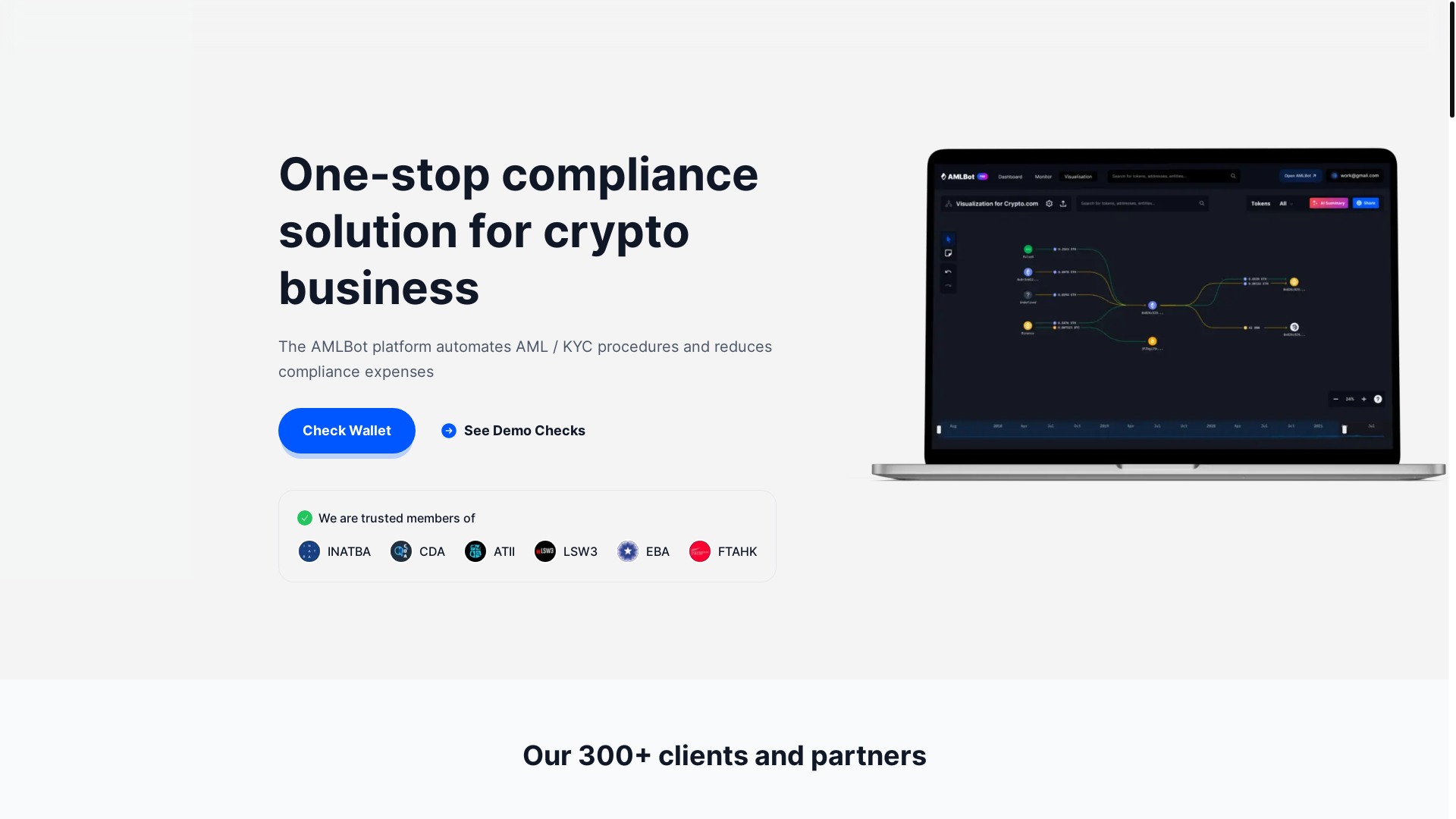 website screenshot of https://web3-amlbot.com/
