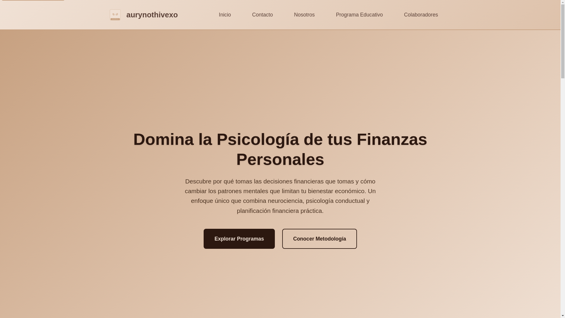 website screenshot of https://aurynothivexo.com