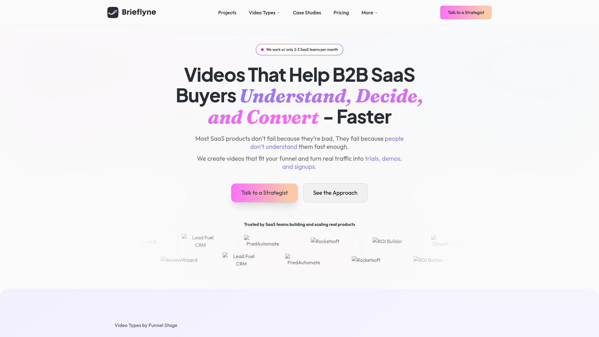 website screenshot of https://brieflynestudio.com/