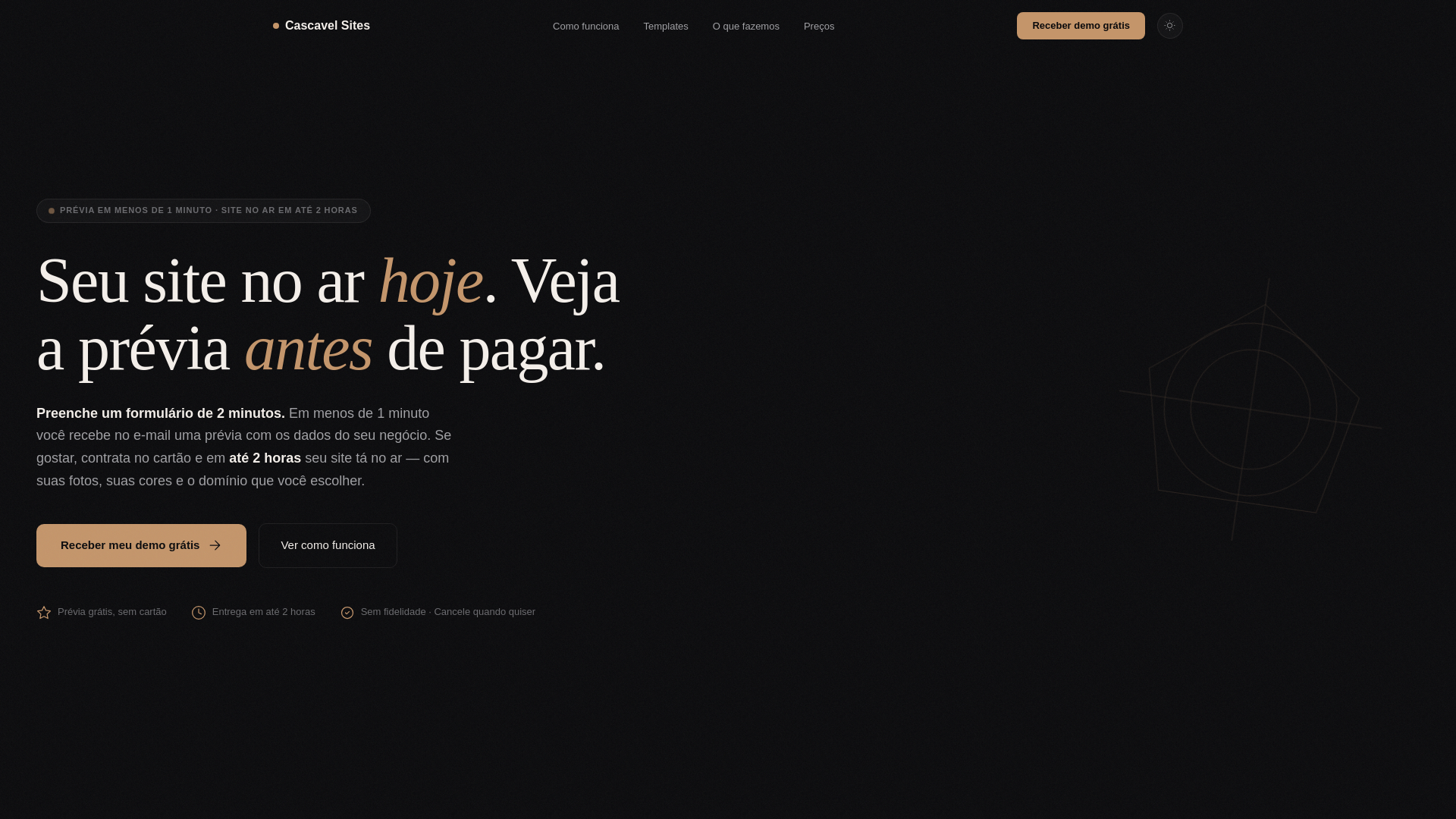 website screenshot of https://cascavel-sites-landing.pages.dev/