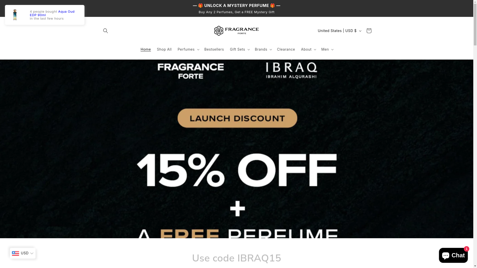 website screenshot of https://fragranceforte.de/