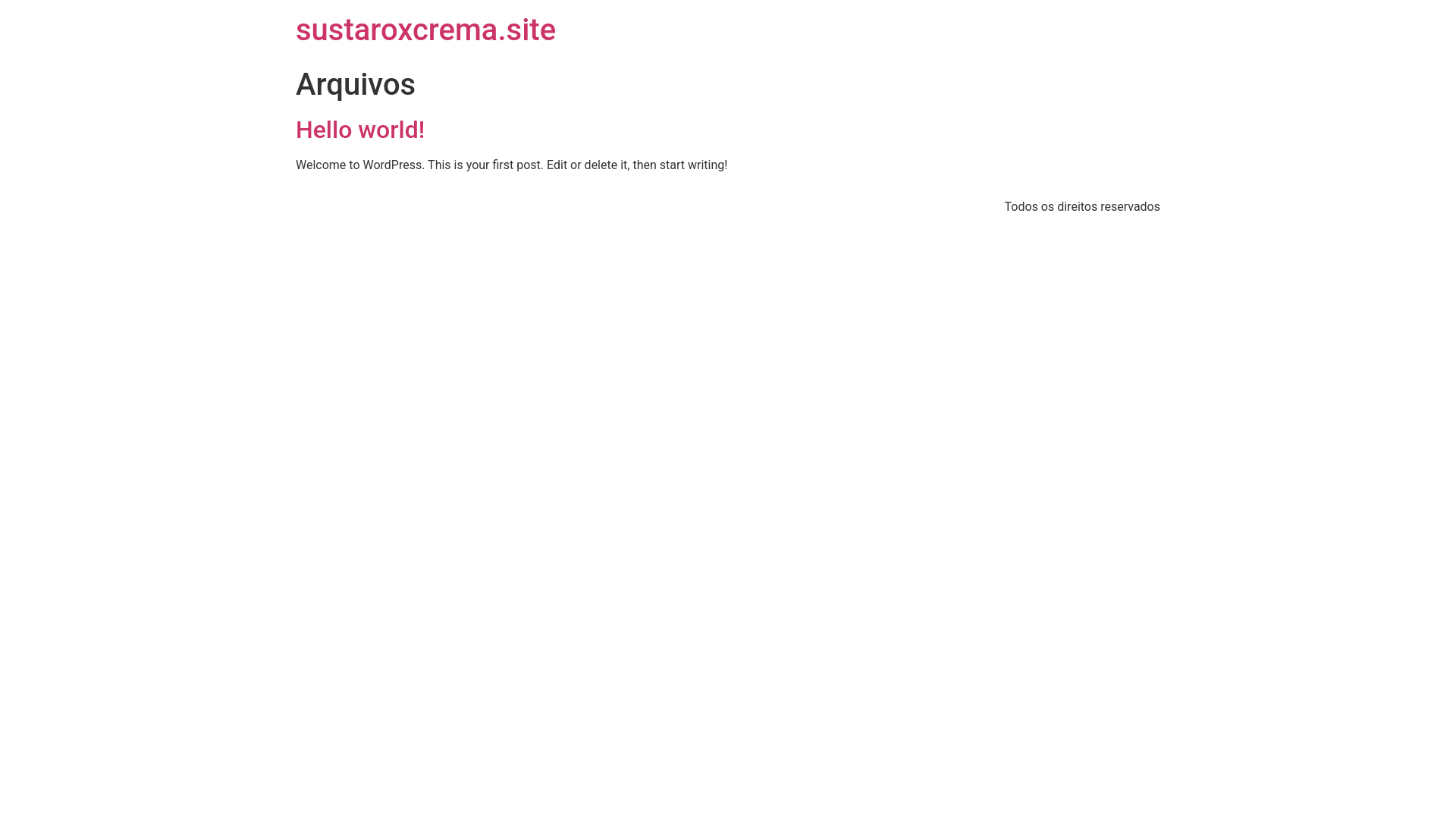 website screenshot of https://sustaroxcrema.site/