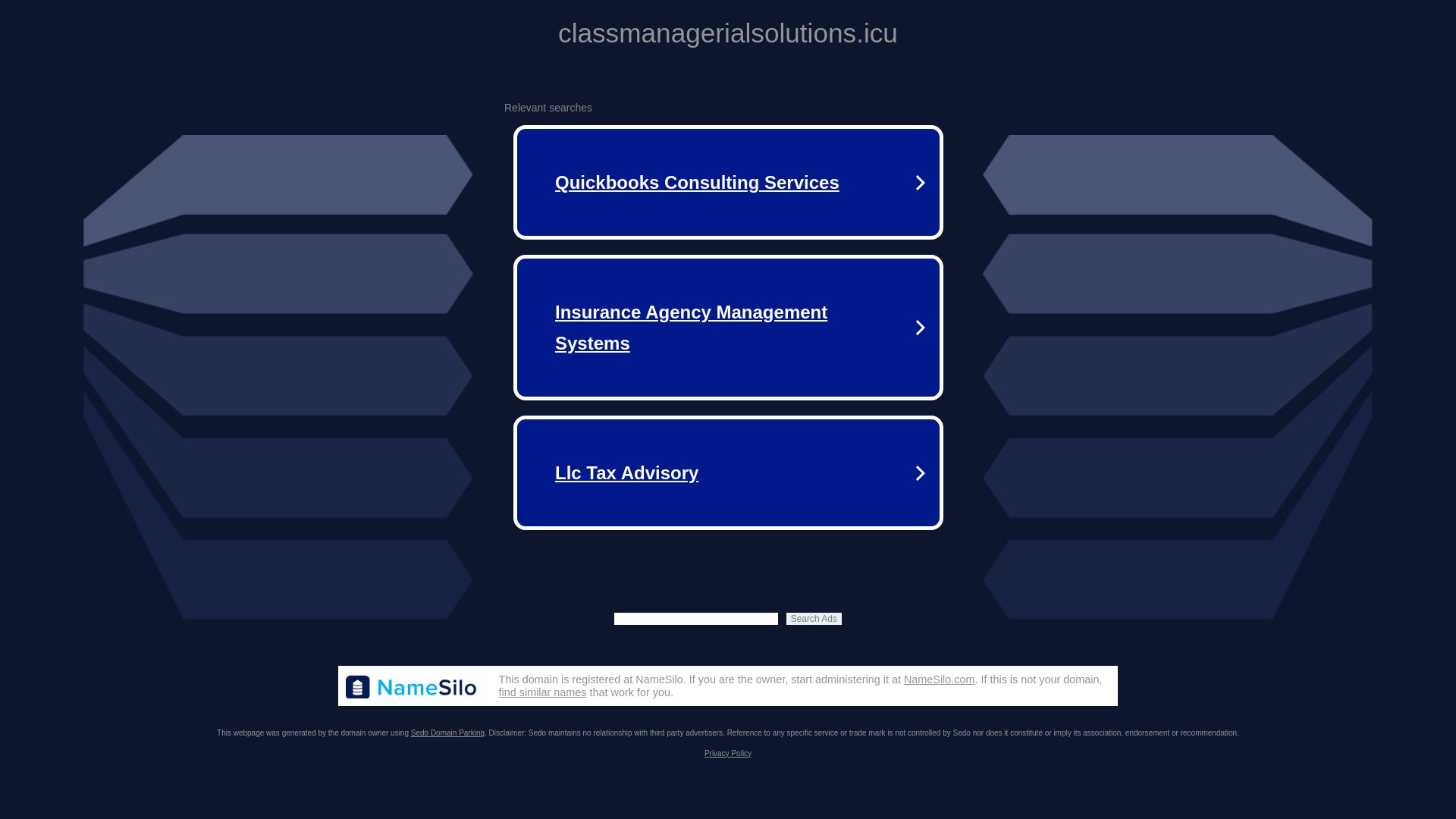 website screenshot of https://classmanagerialsolutions.icu/