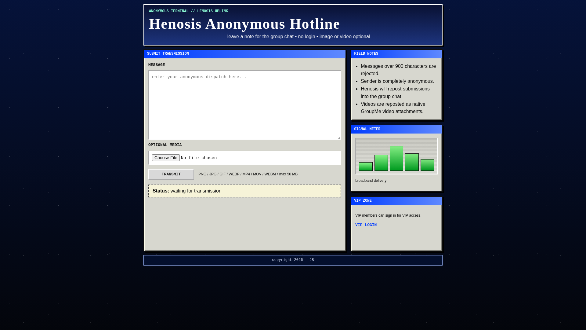 website screenshot of https://henosis.mom/