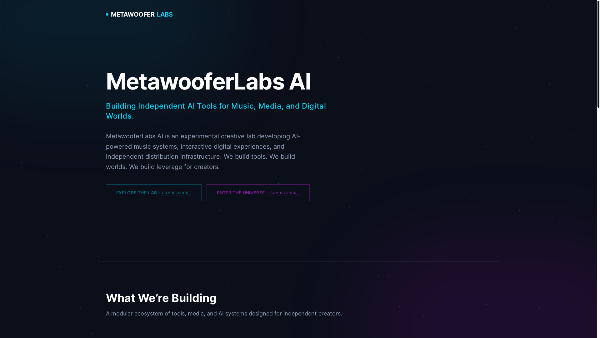website screenshot of https://metawoofer-ai-landing.pages.dev/
