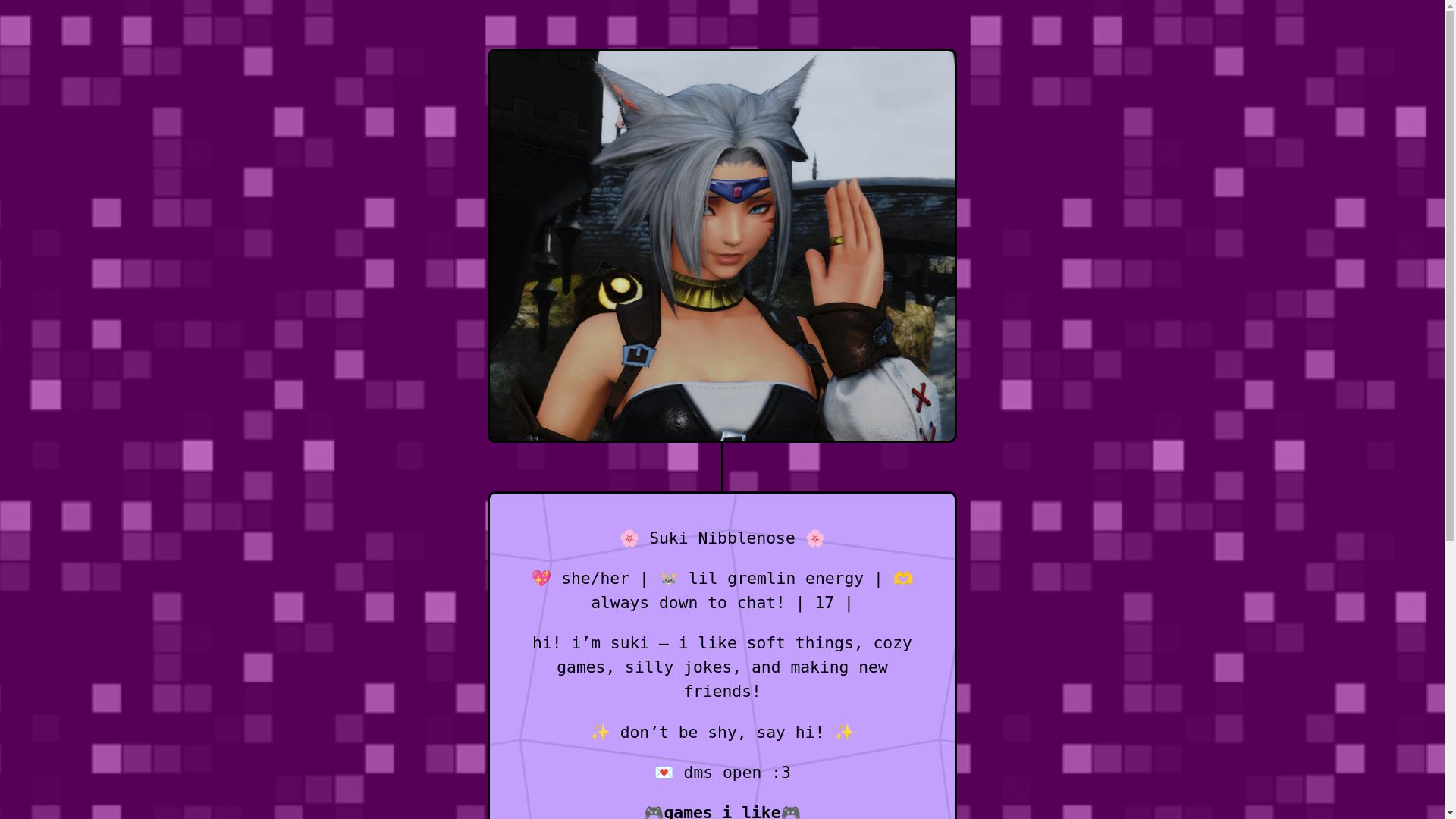 website screenshot of https://sukinibs.carrd.co/