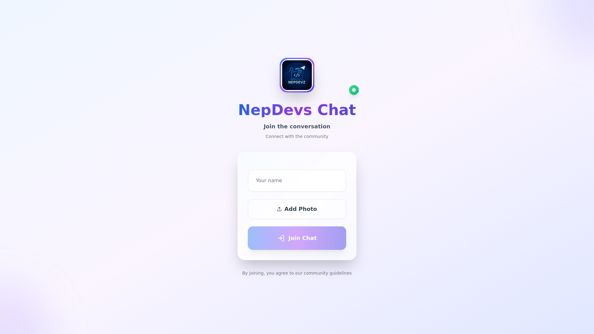 website screenshot of https://nepdevschat.pages.dev/