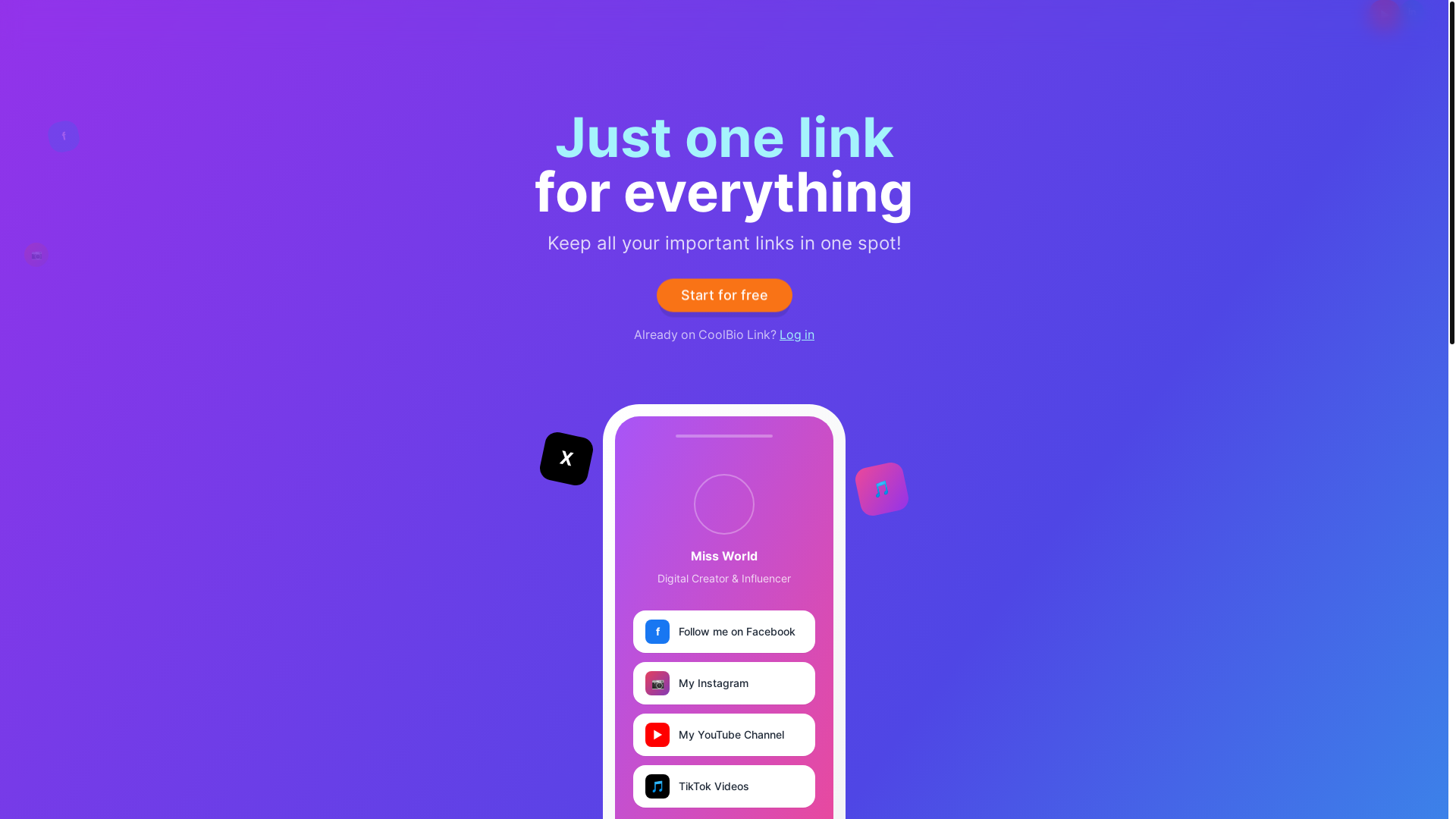 website screenshot of https://ilovelink.ing/